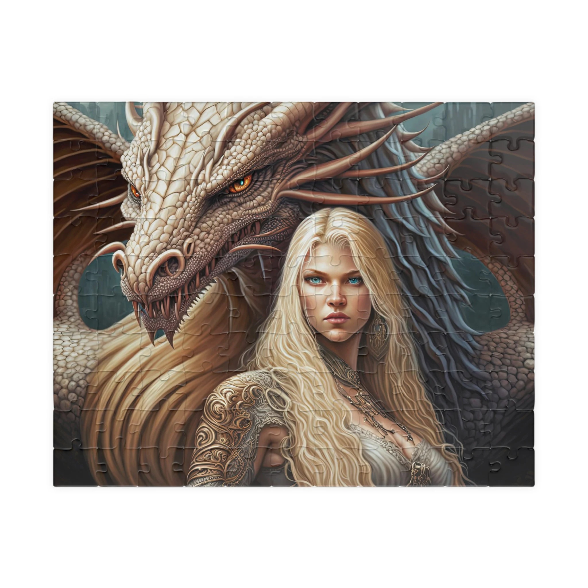 Dragon Warrior Woman Jigsaw Puzzle