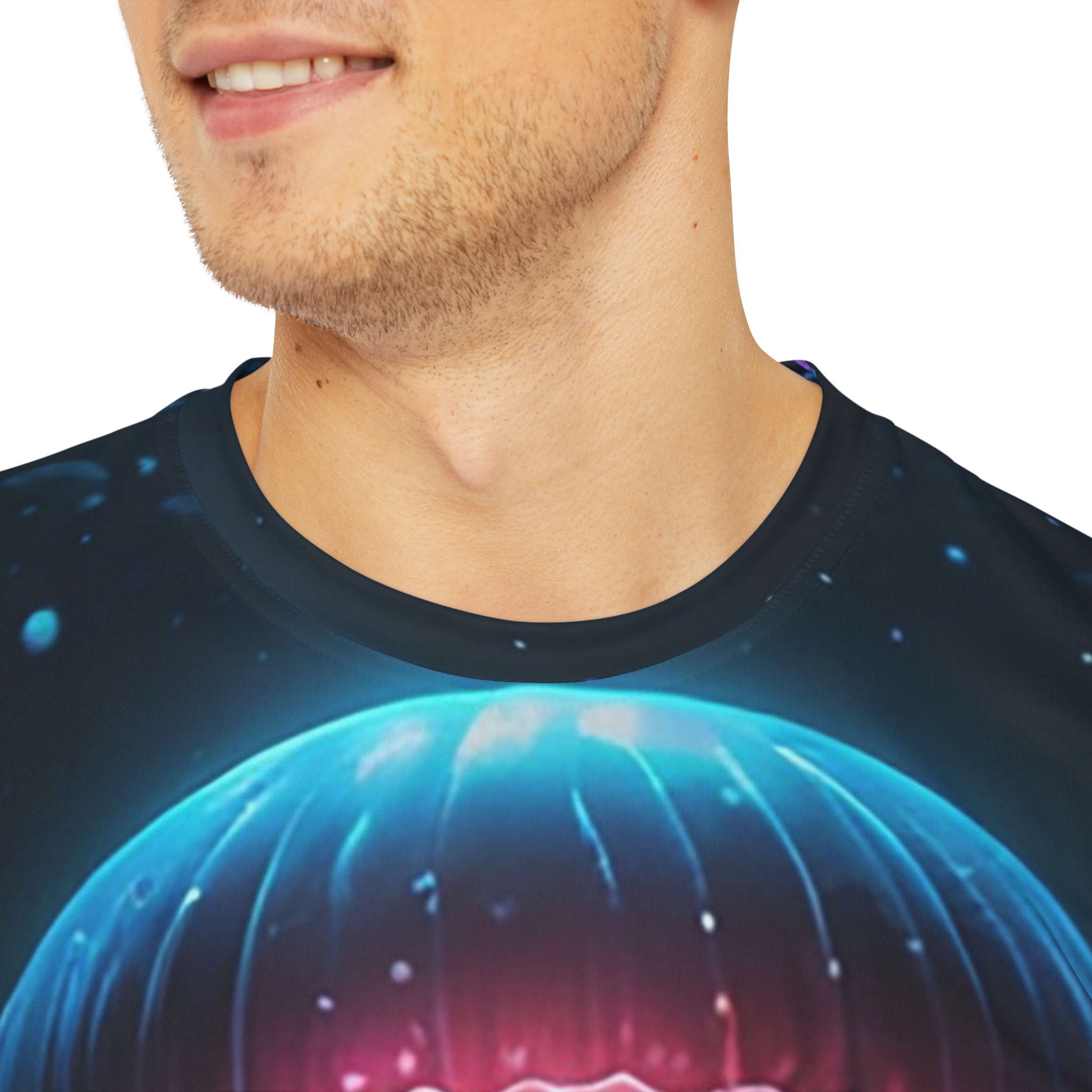Neon Jellyfish Graphic T Shirt