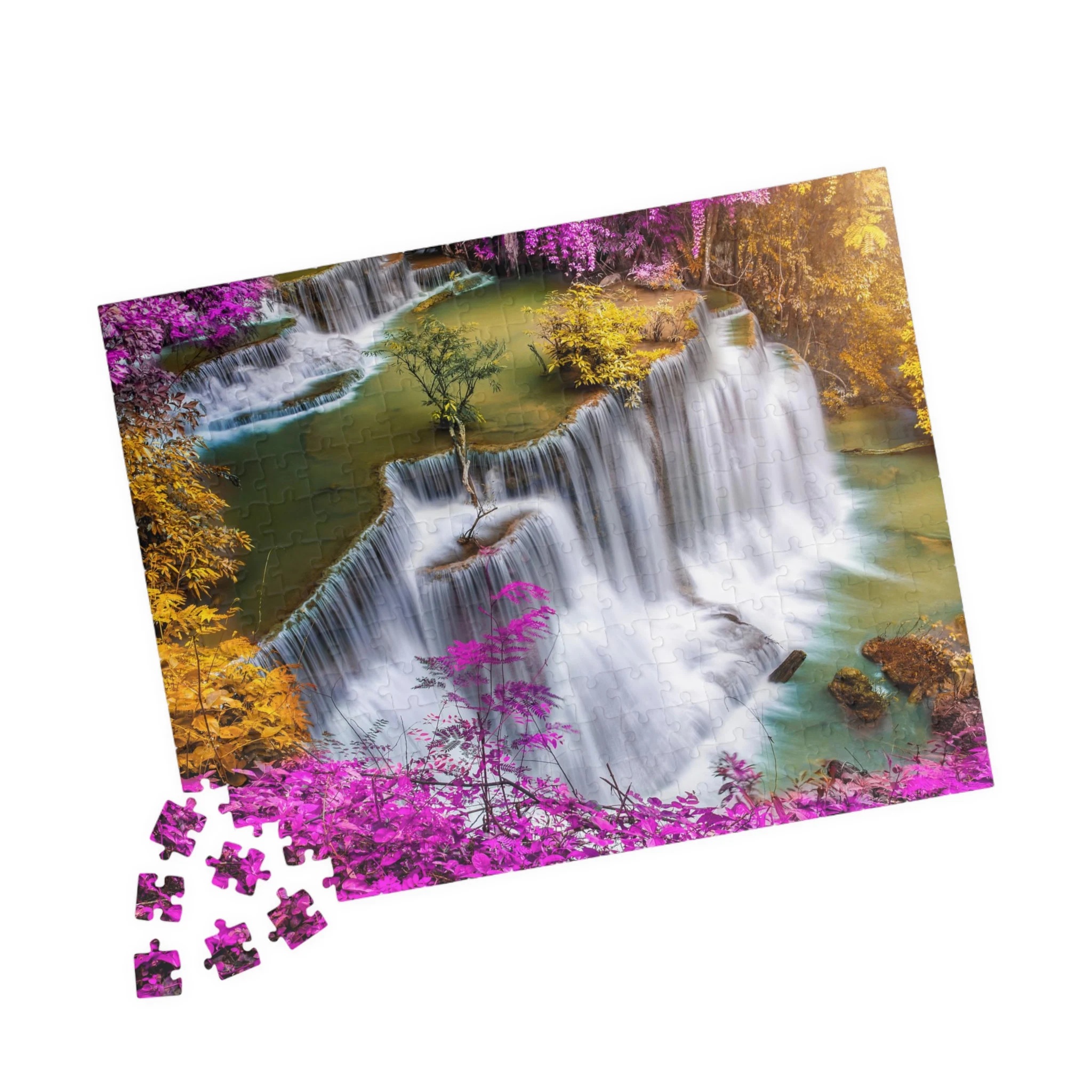 Fantasy Pink Waterfall Jigsaw Puzzle
