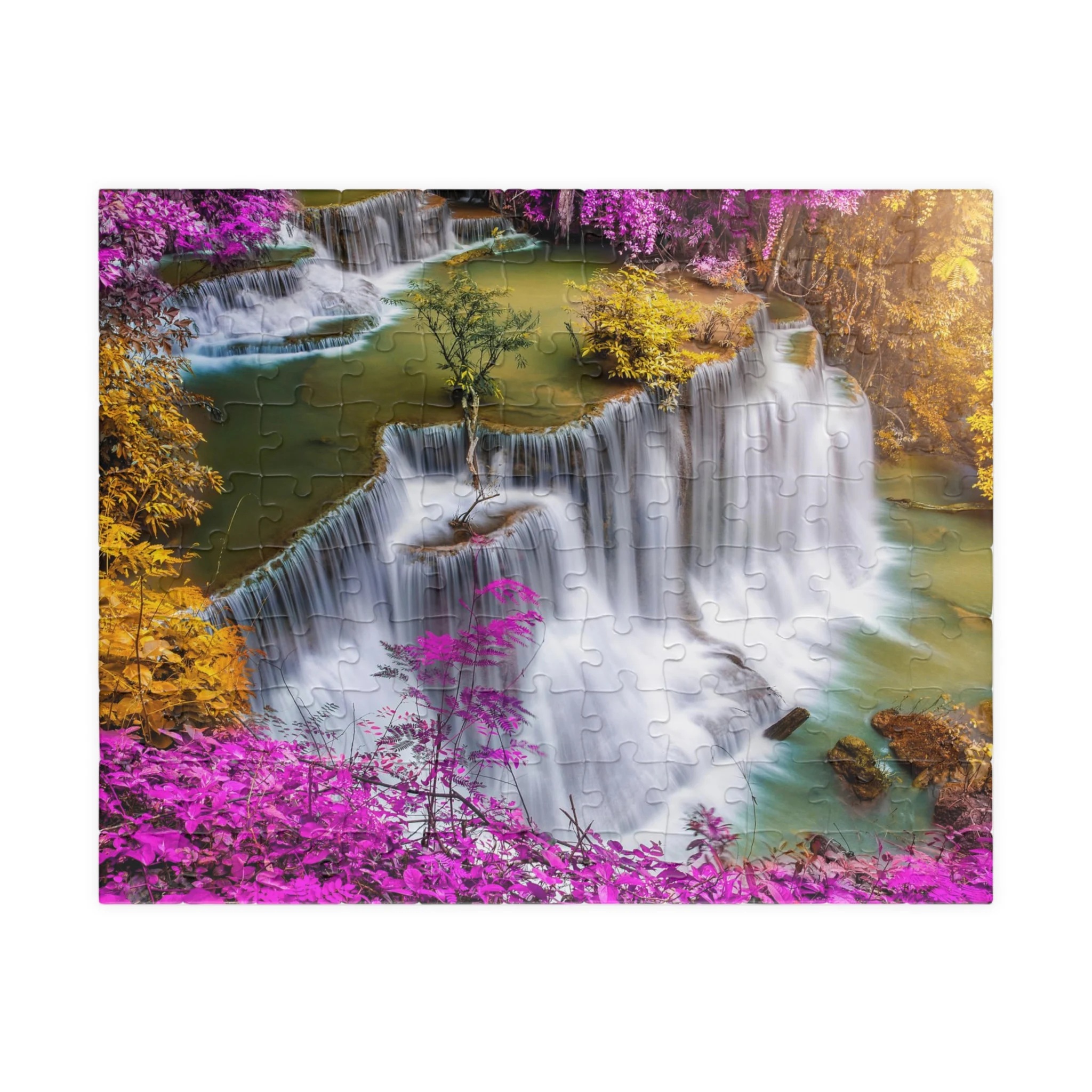 Fantasy Pink Waterfall Jigsaw Puzzle