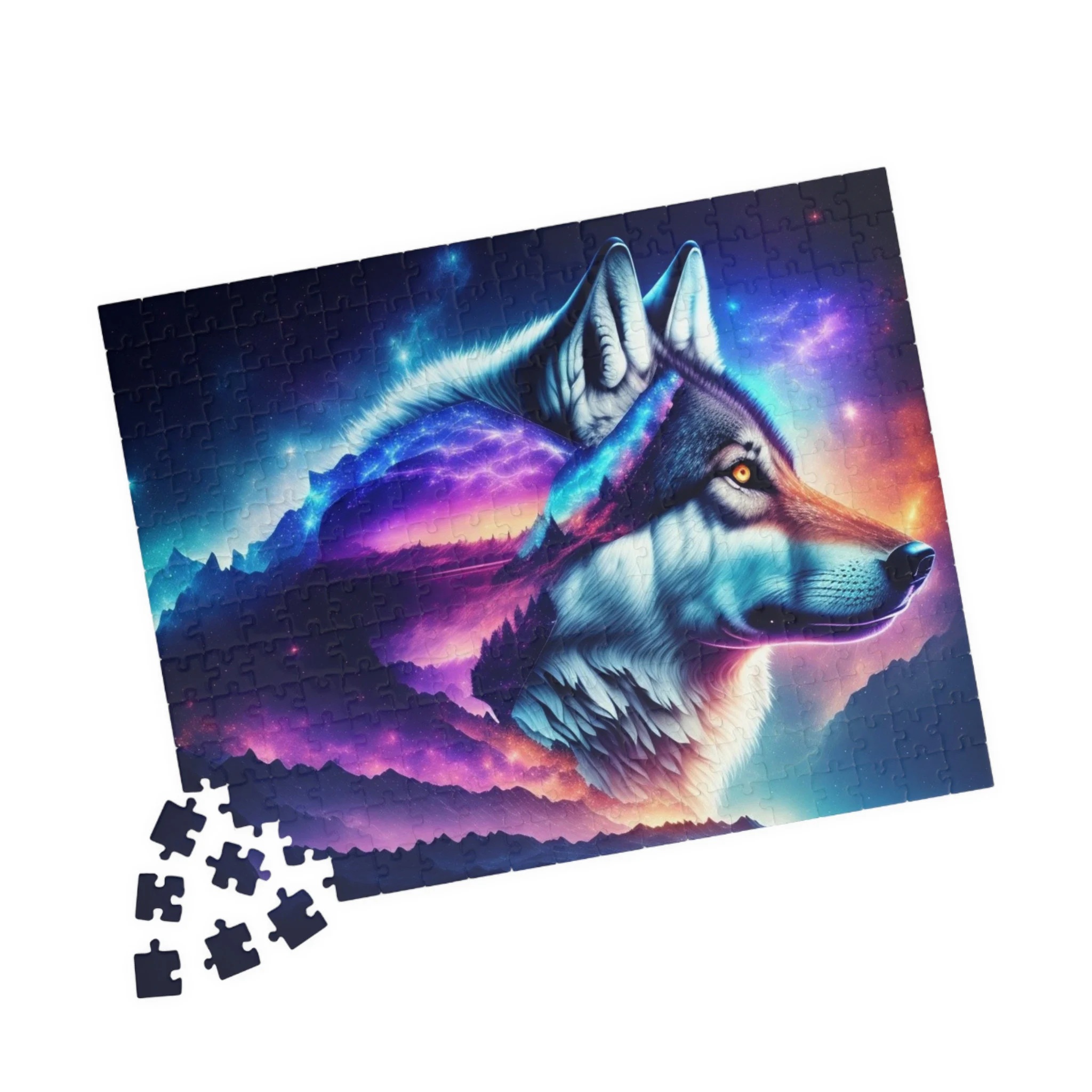 Galaxy Gray Wolf Jigsaw Puzzle