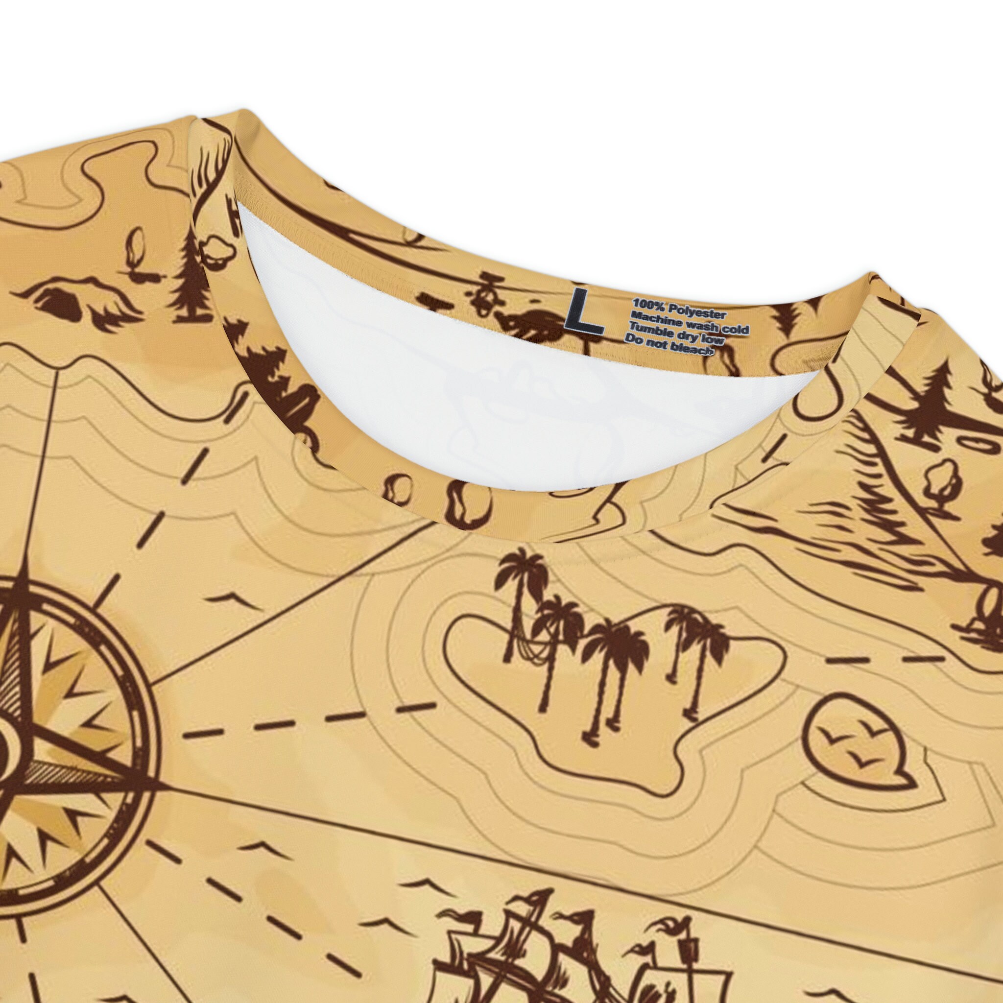 Treasure Map Print Graphic T Shirt