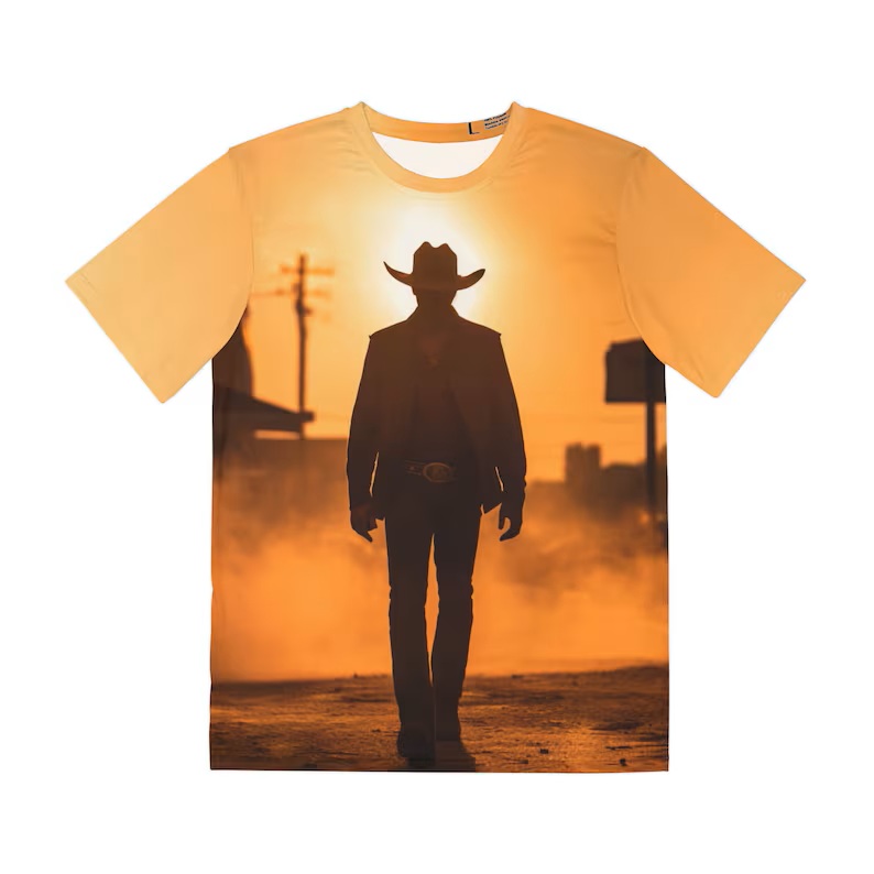 Texas Cowboy Western Graphic T Shirt