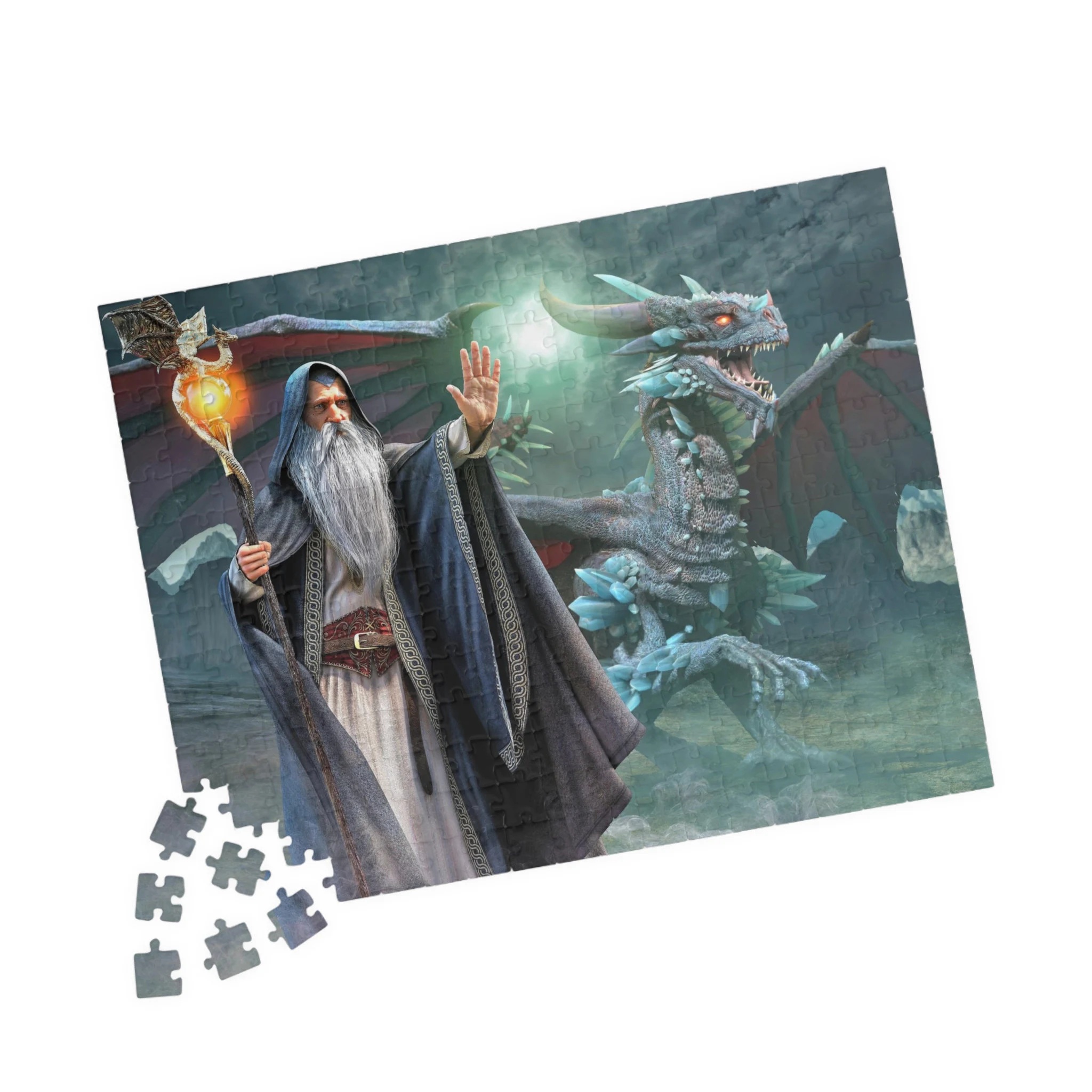Wizard and Dragon Jigsaw Puzzle
