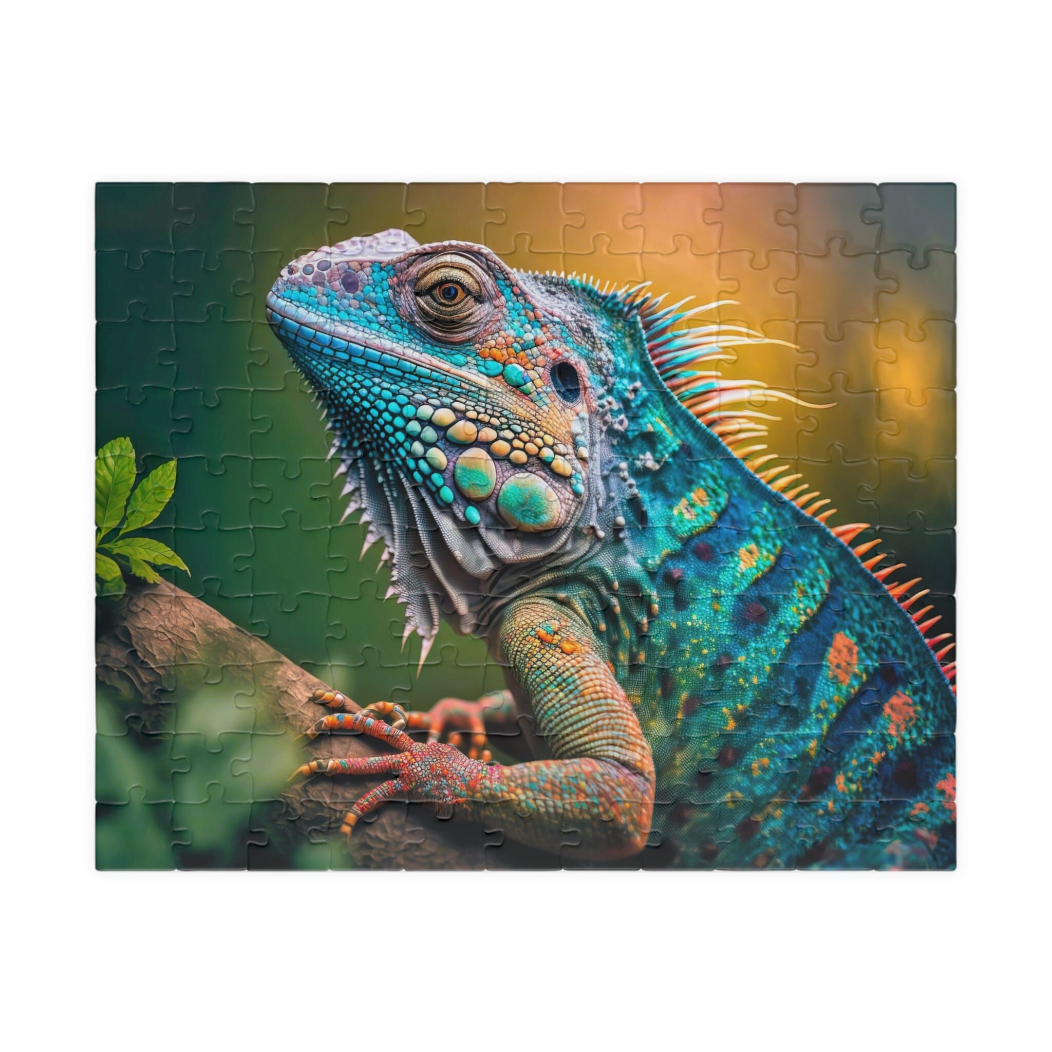 Colorful Iguana Lizard Jigsaw Puzzle