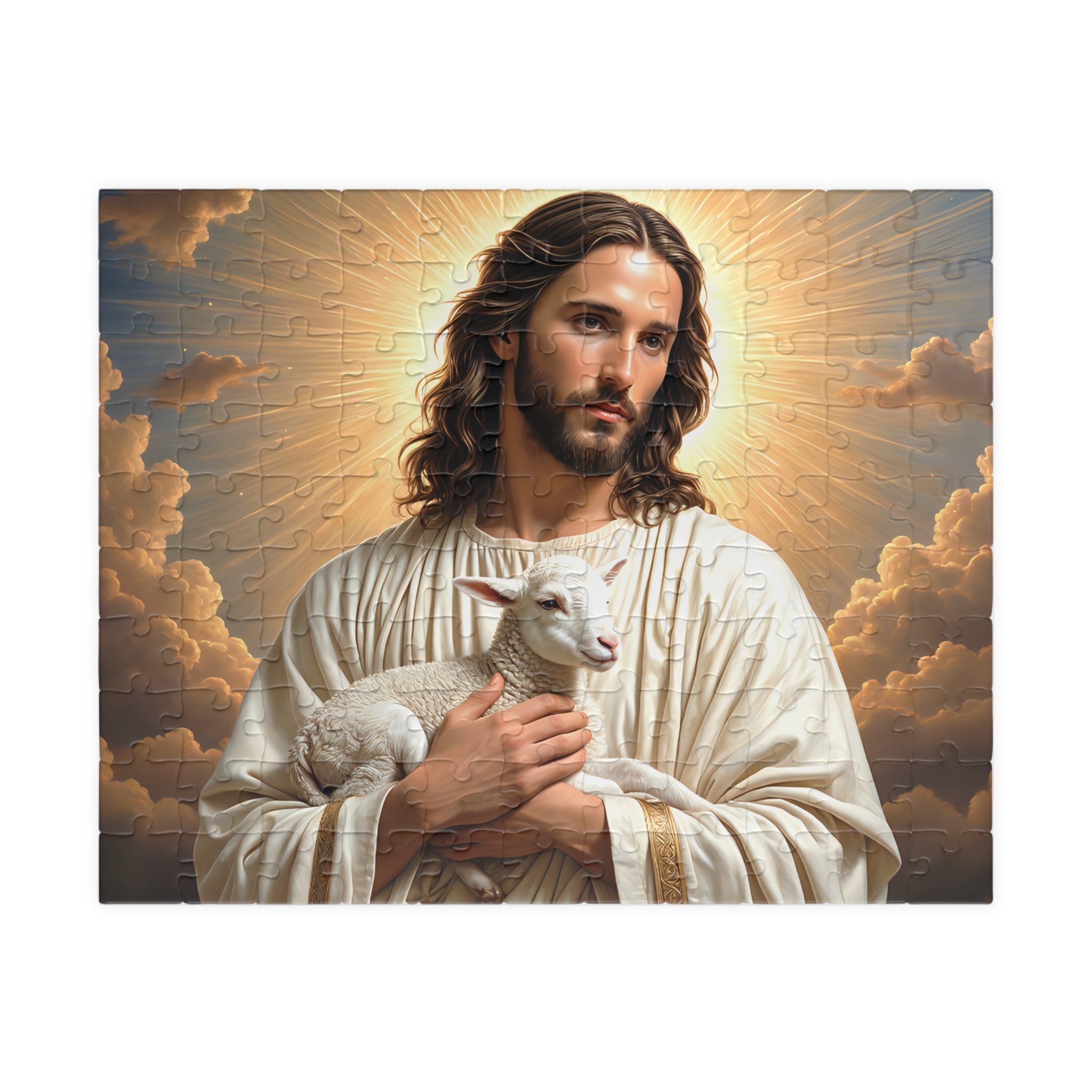 Jesus Holding Lamb Jigsaw Puzzle