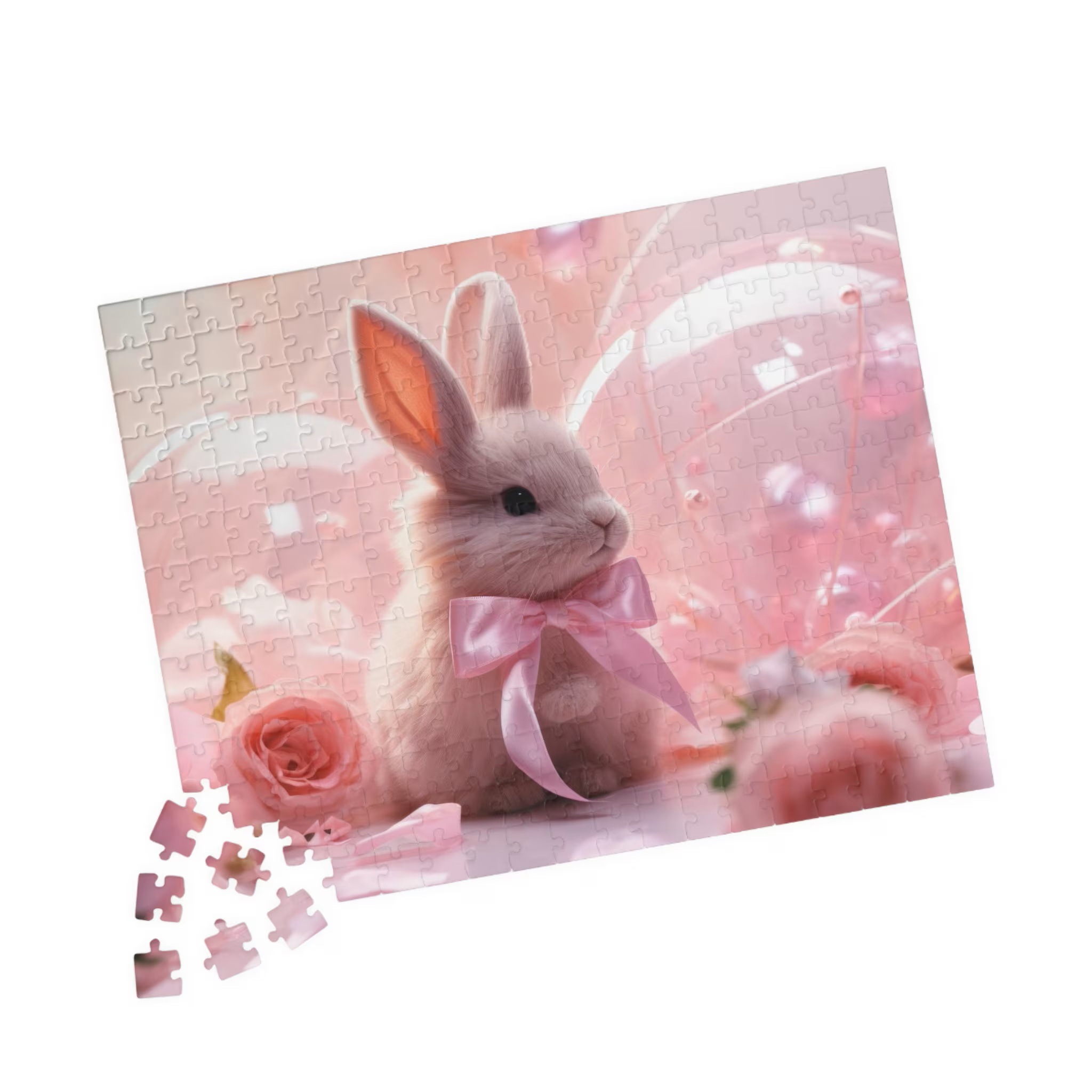 Pink Easter Bunny Jigsaw Puzzle