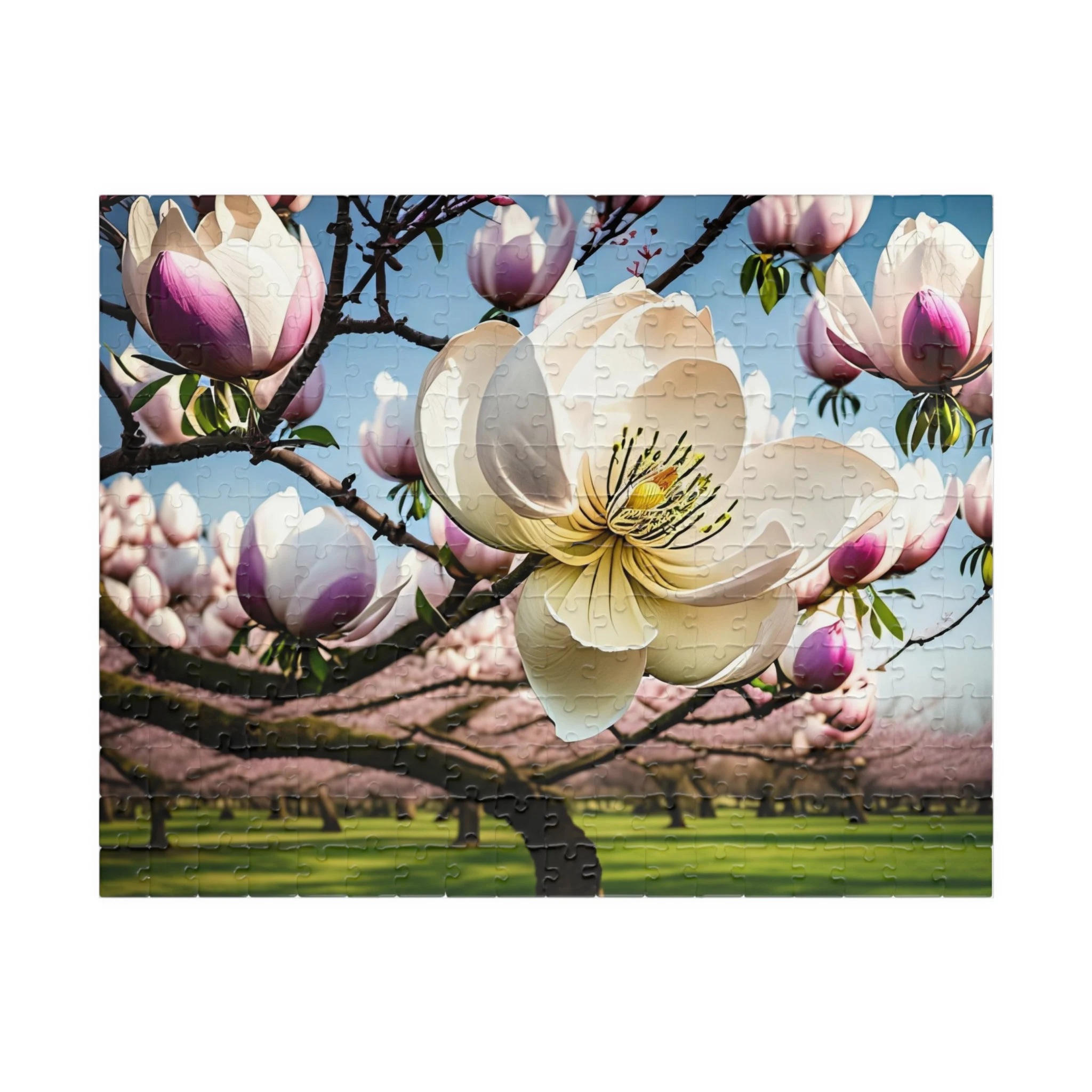 Pink Magnolia Tree Jigsaw Puzzle
