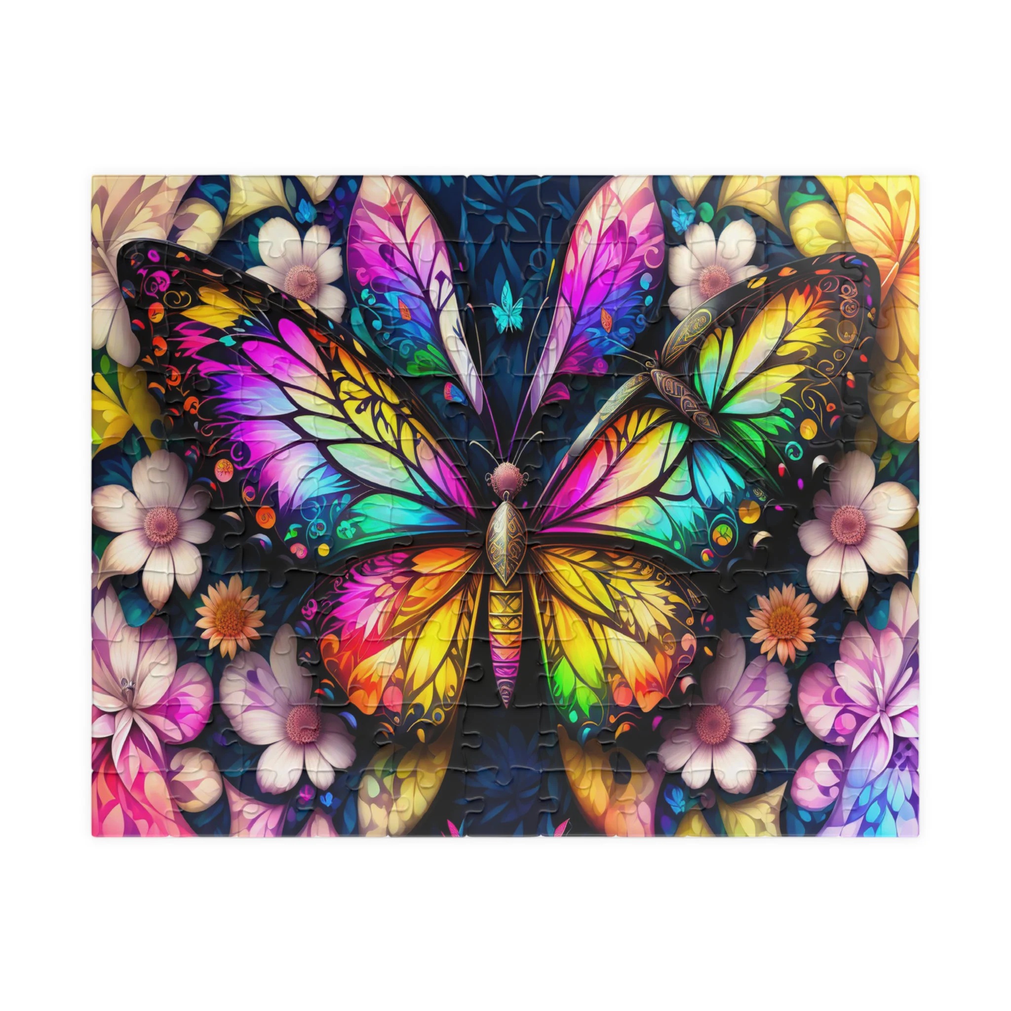 Stained Glass Butterfly Jigsaw Puzzle