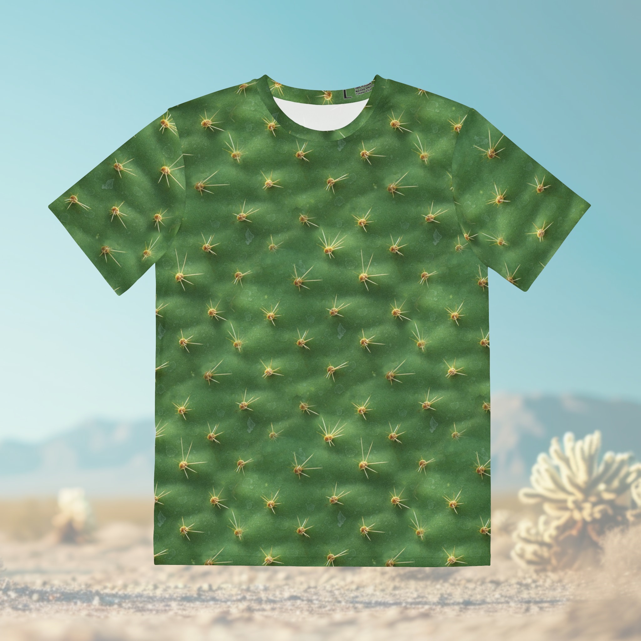 Spiney Cactus Texture Graphic T Shirt