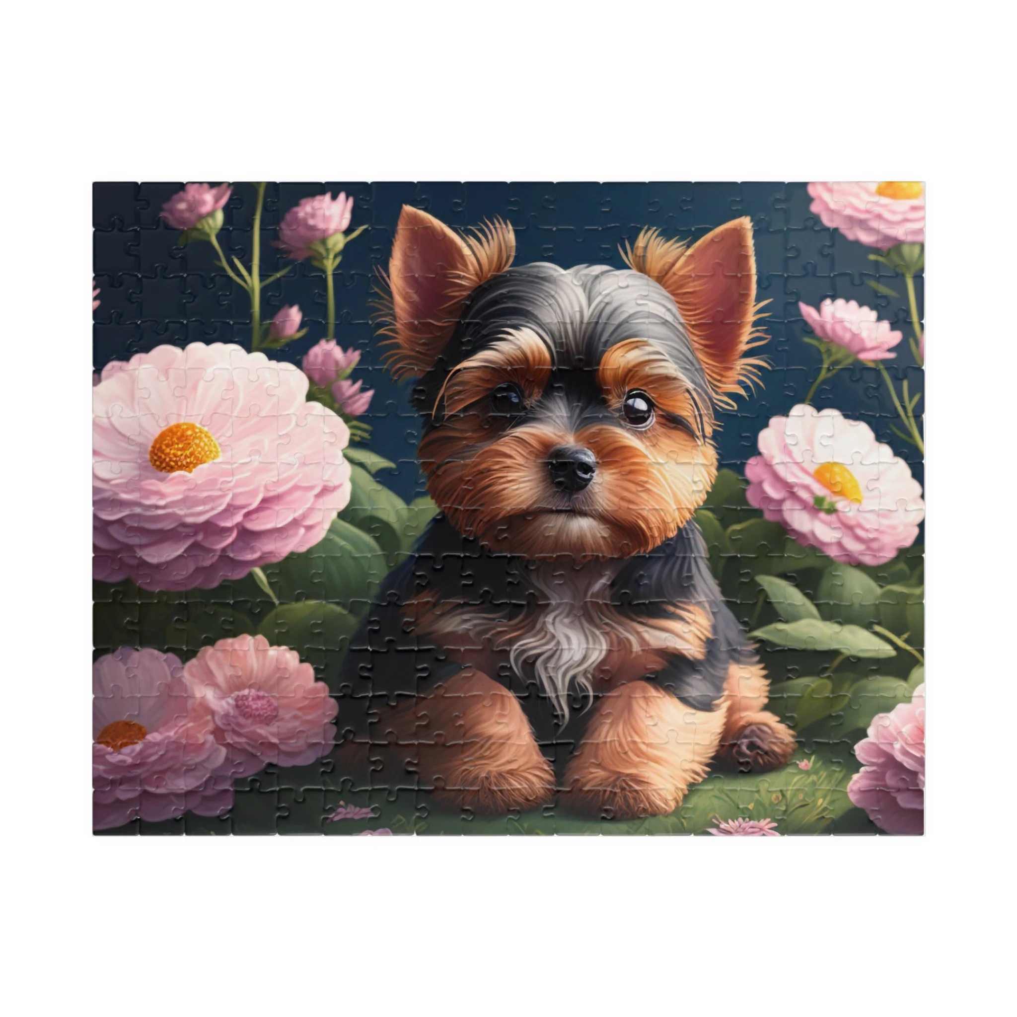 Cute Yorkie Puppy Jigsaw Puzzle