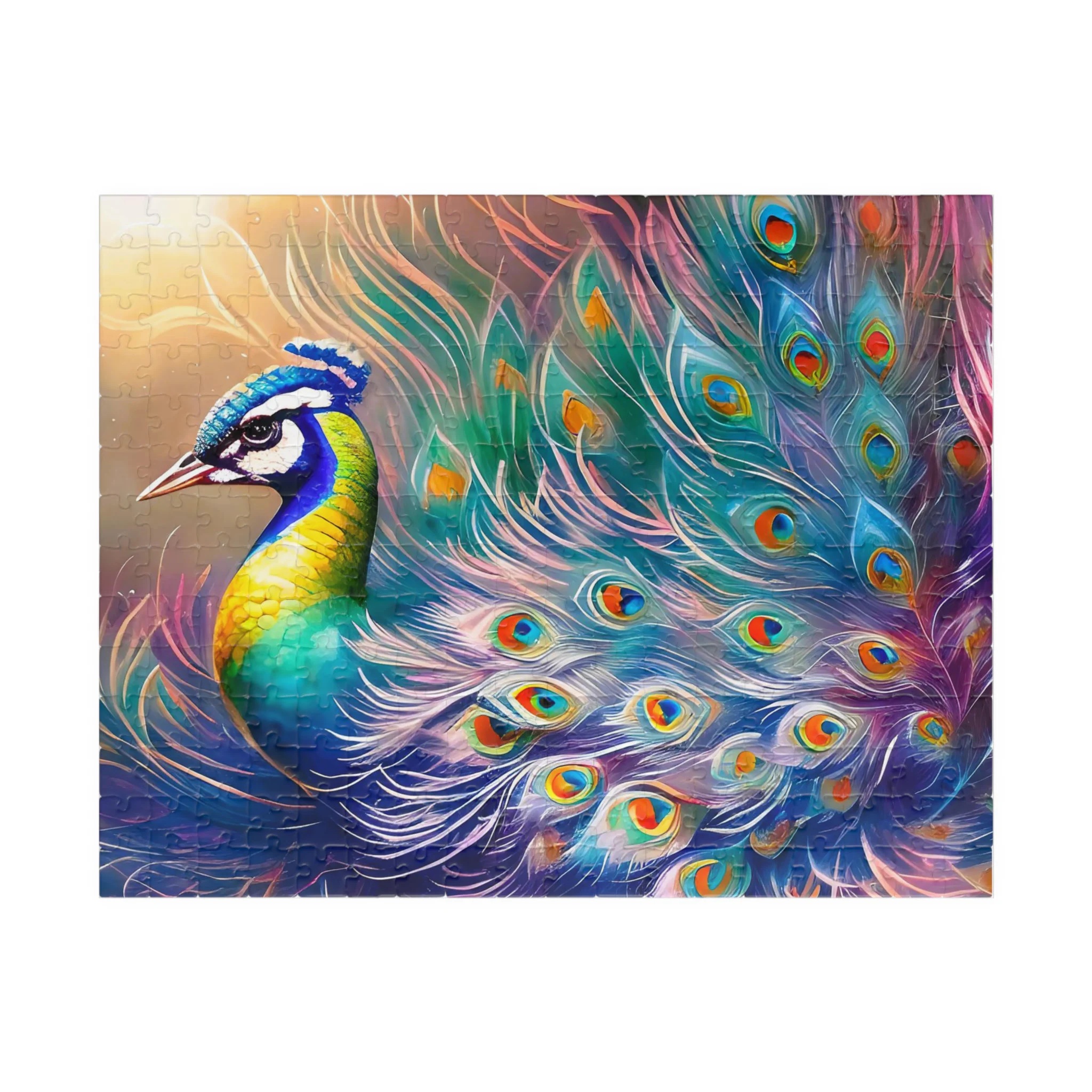 Watercolor Peacock Jigsaw Puzzle