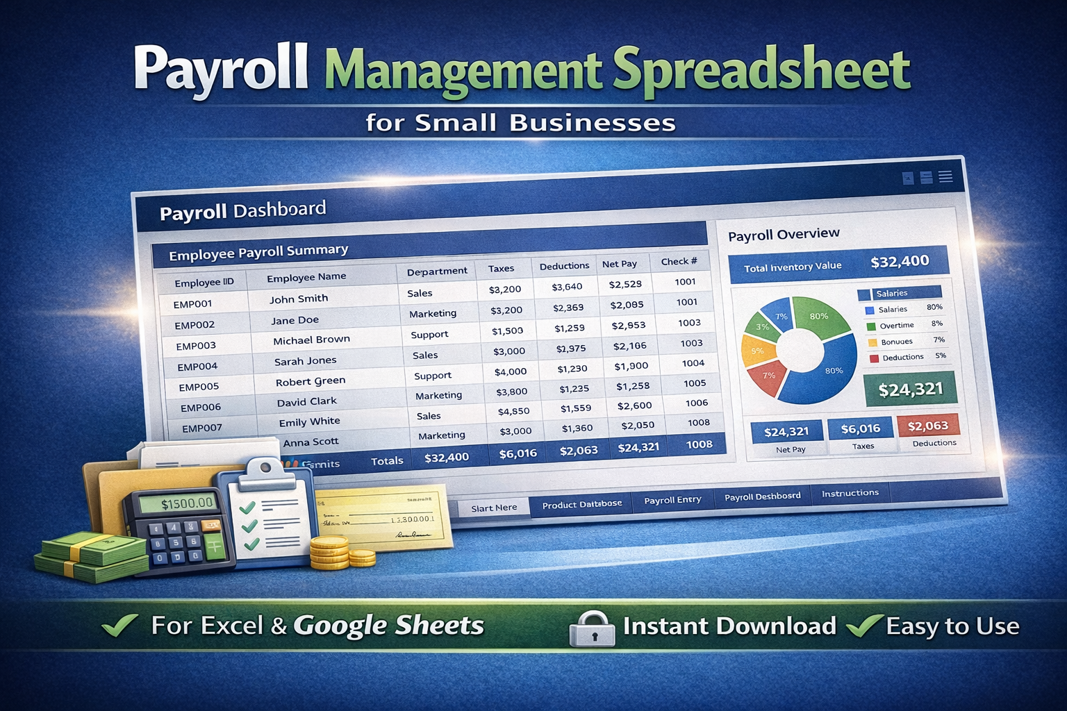 Payroll Management Spreadsheet for Small Businesses