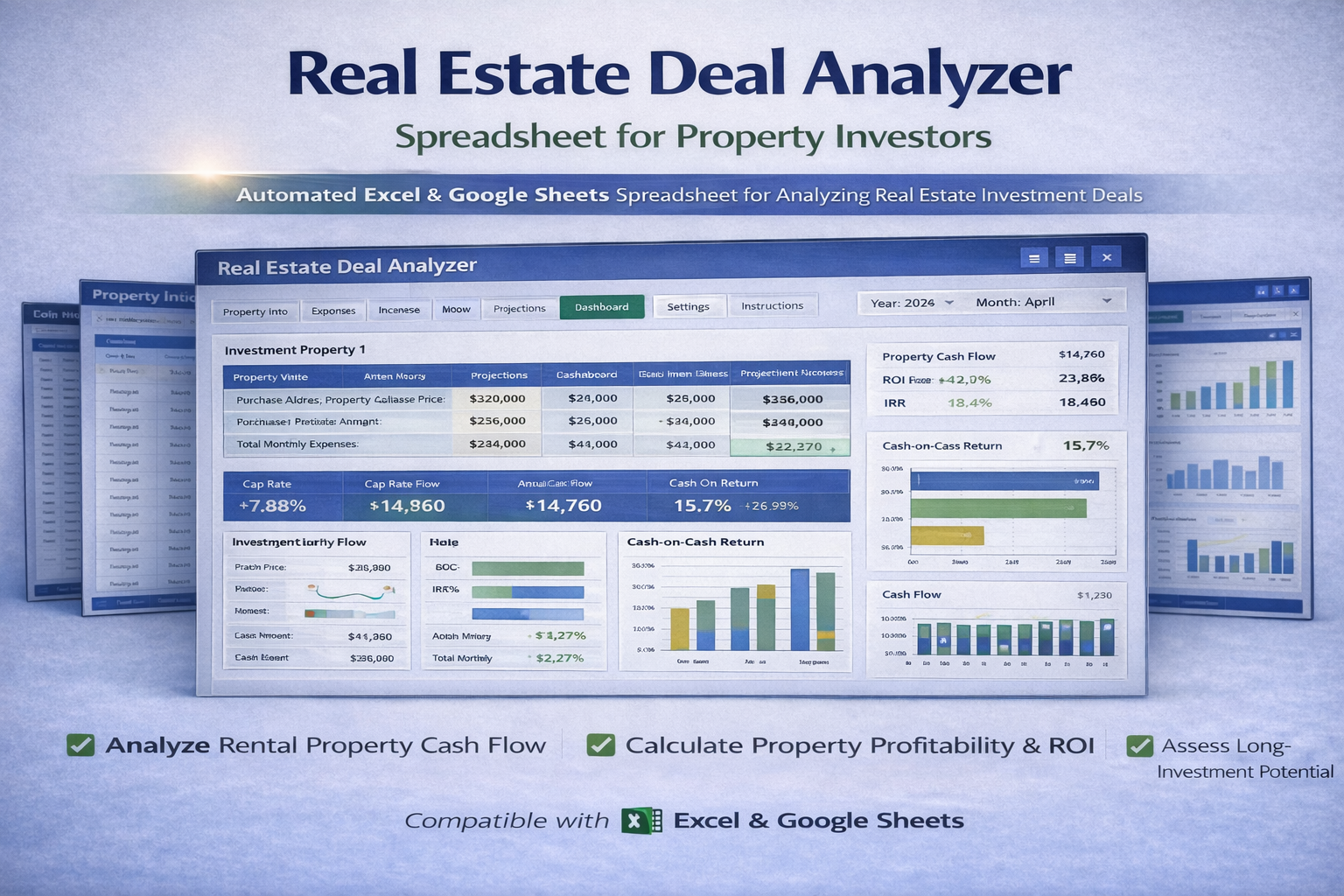 Real Estate Deal Analyzer Spreadsheet for Property Investors