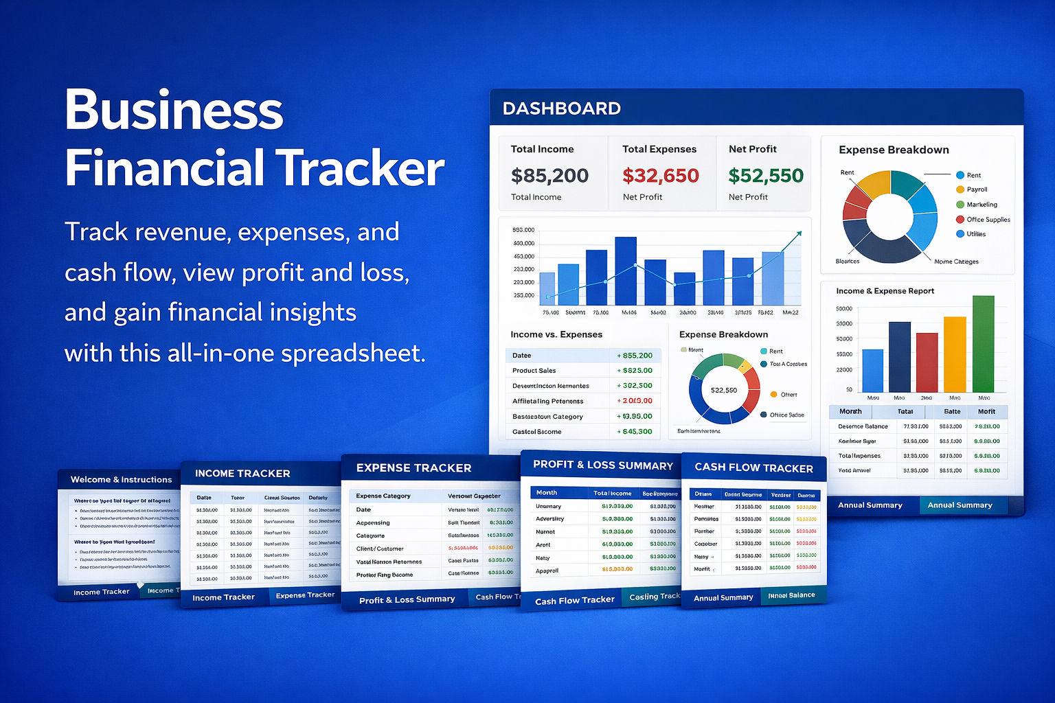 Business Financial Tracker Spreadsheet