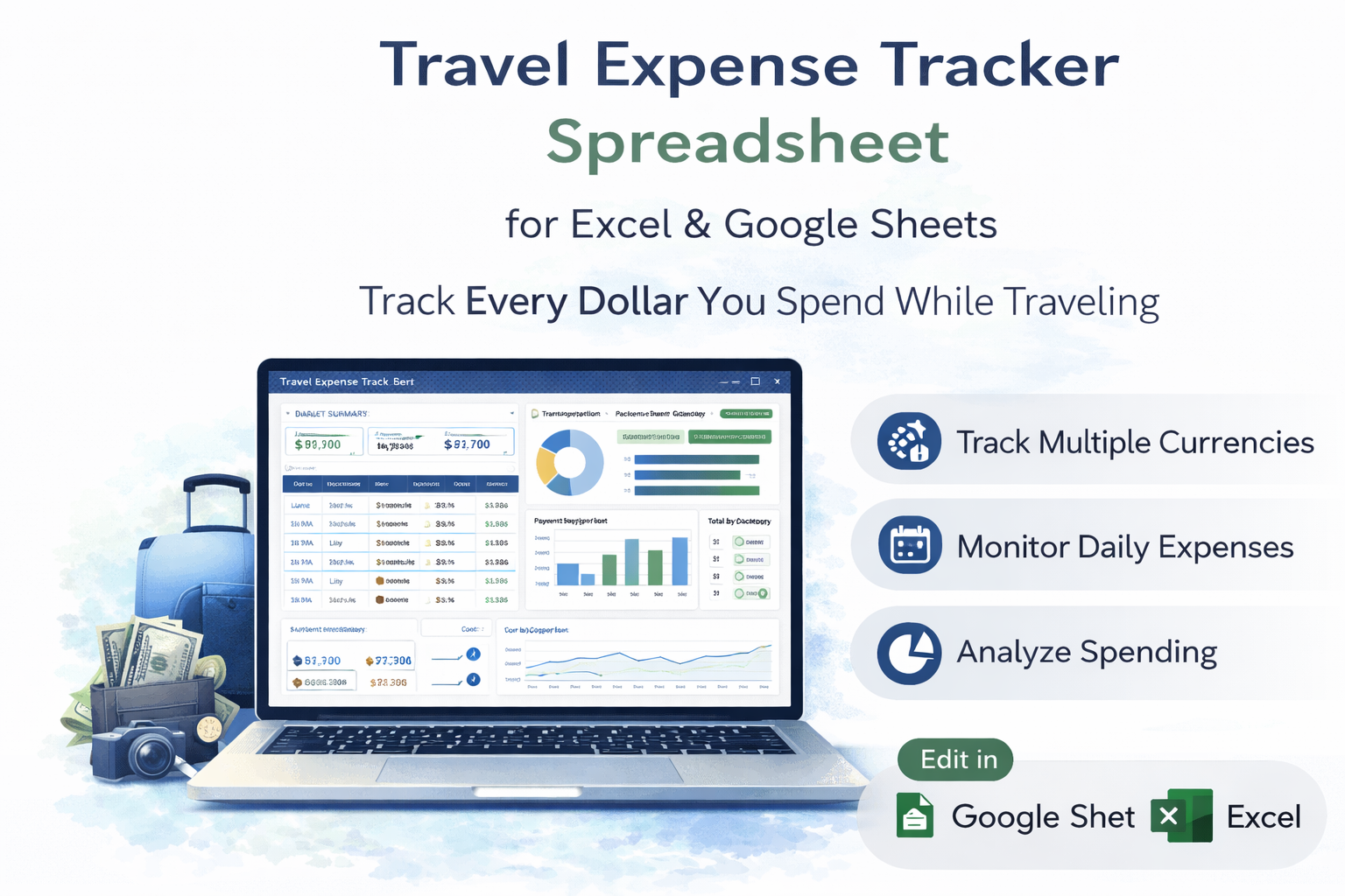 Trip Planning Spreadsheet Template