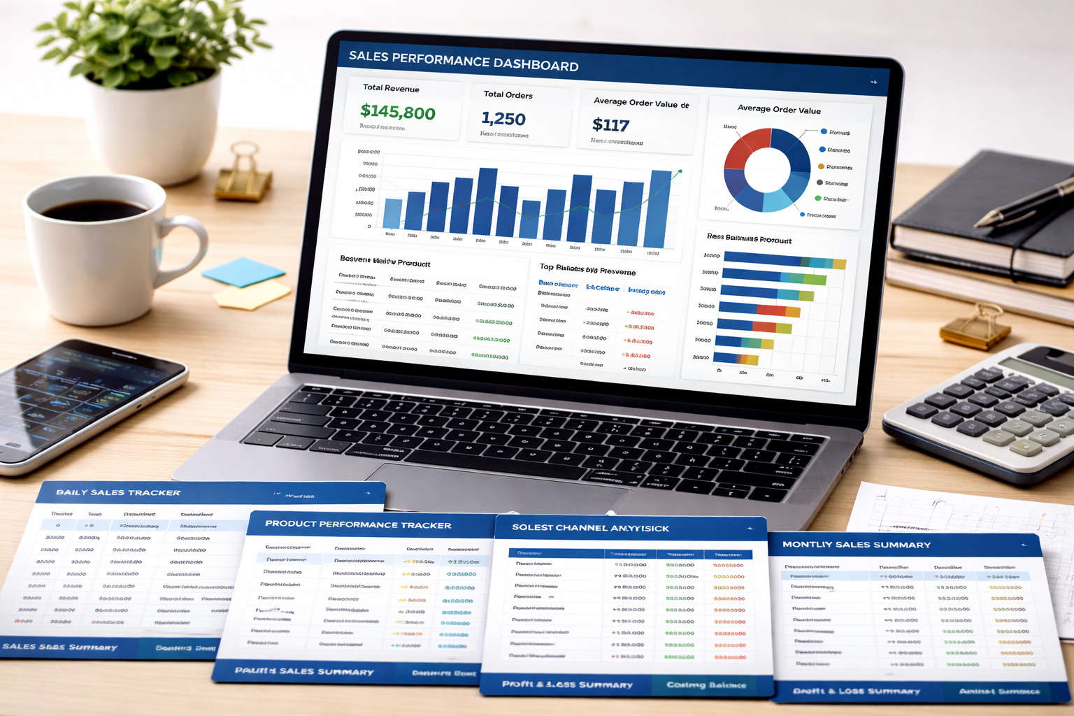 Sales Performance Dashboard Spreadsheet