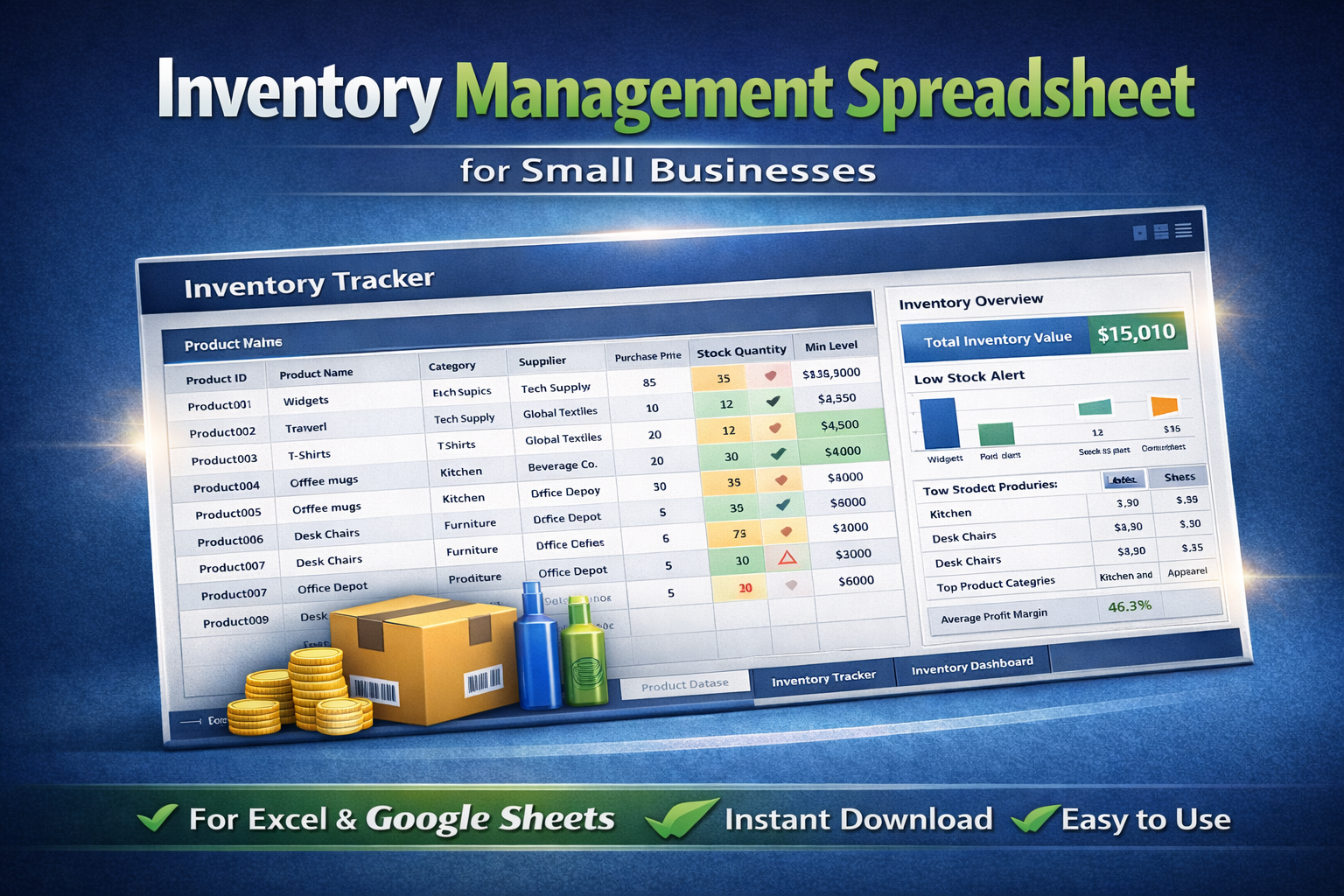 Inventory Management Spreadsheet for Small Businesses