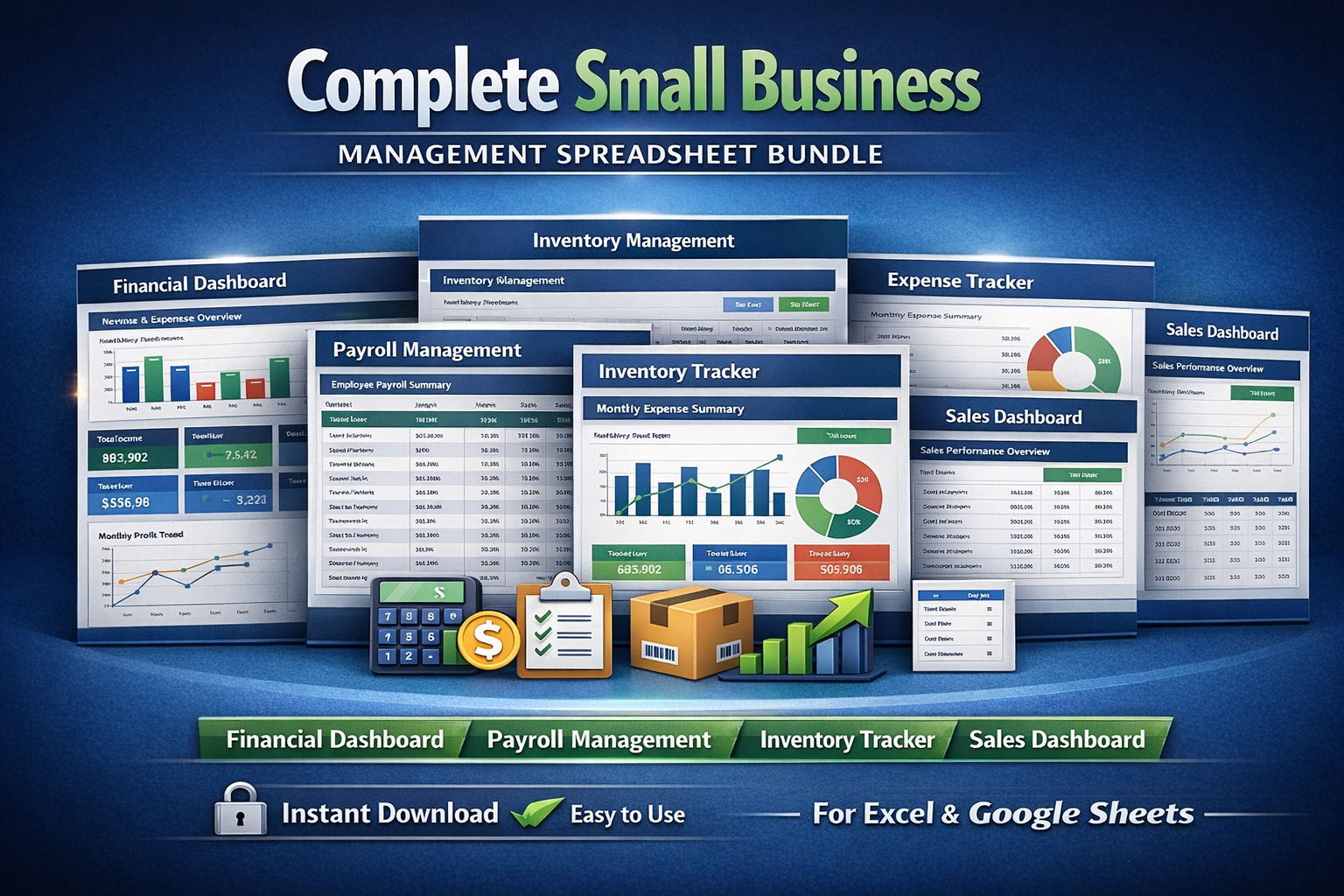 Complete Small Business Management Spreadsheet Bundle