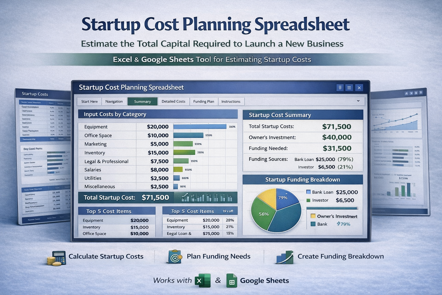 Business Launch Budget and Capital Requirement Planner