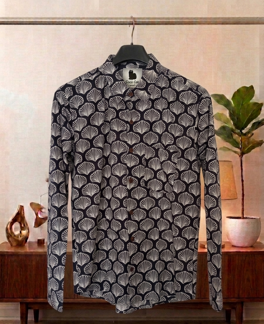 Chemise Coquillages manches longues