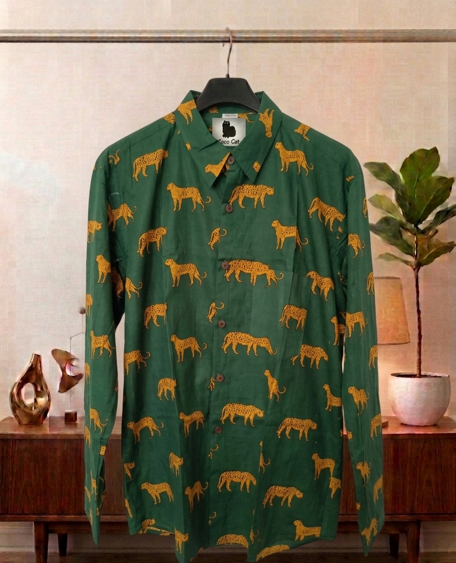 Chemise Léopards vert
