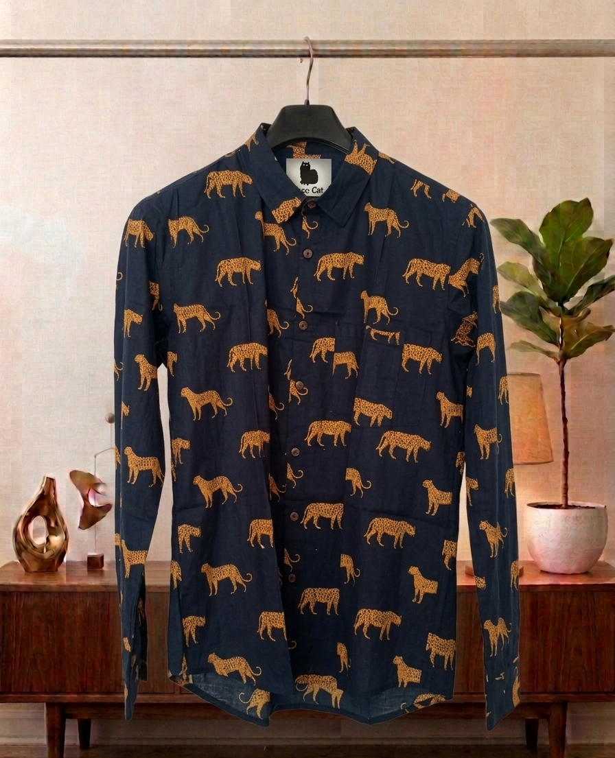 Chemise Léopard noire 