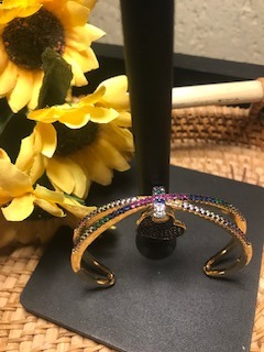 Pulseira Coração com Zircônias Coloridas