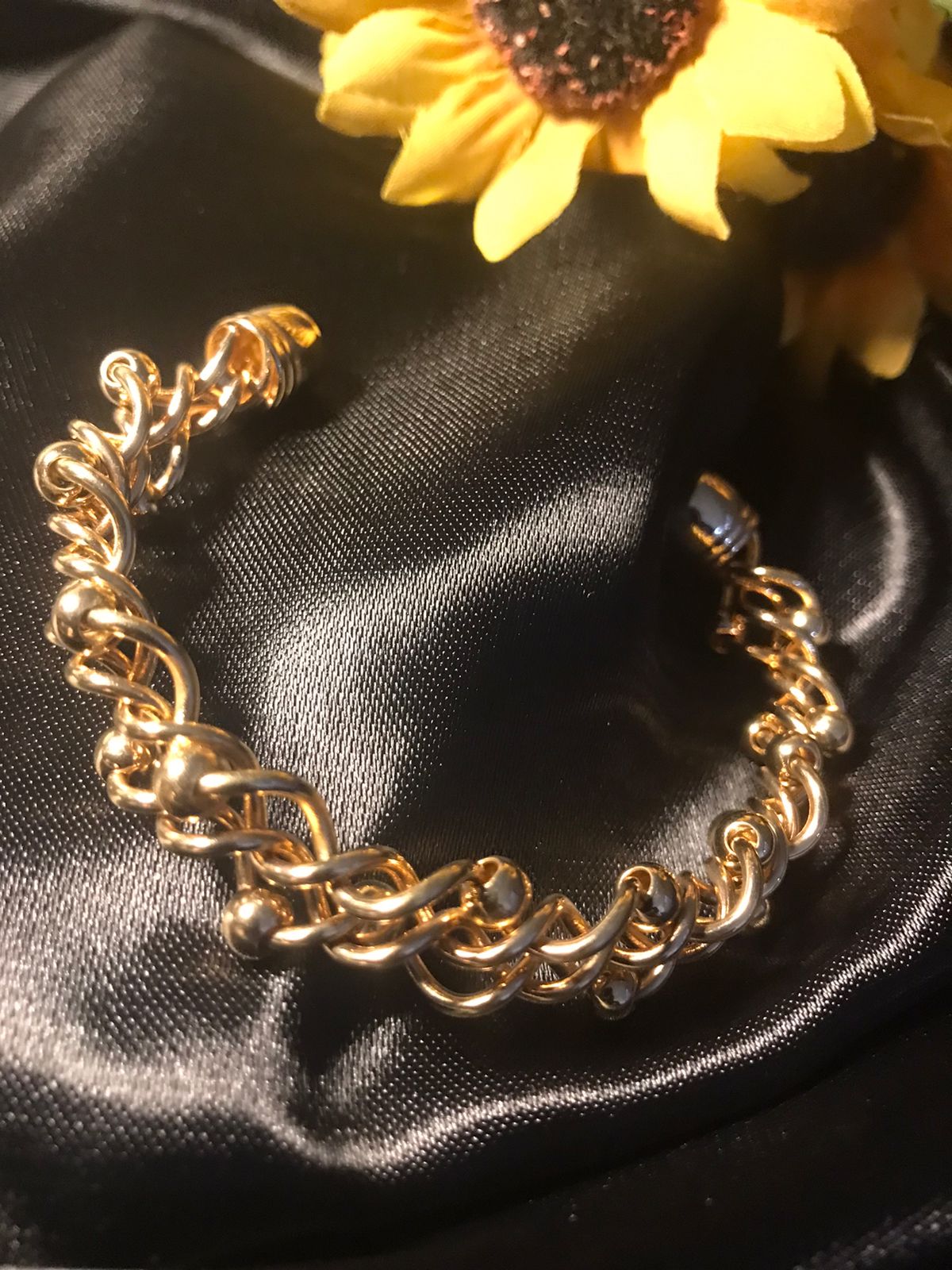 Bracelete Feminino Dourado Banhado a Ouro 18k