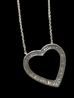 Colar Coração Prateado