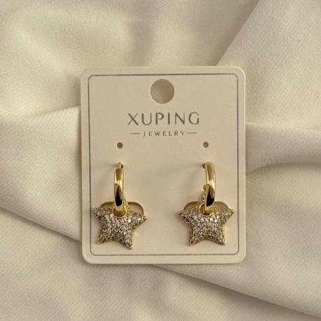 Xuping Yıldız Detay Zirkon Taşlı Küpe