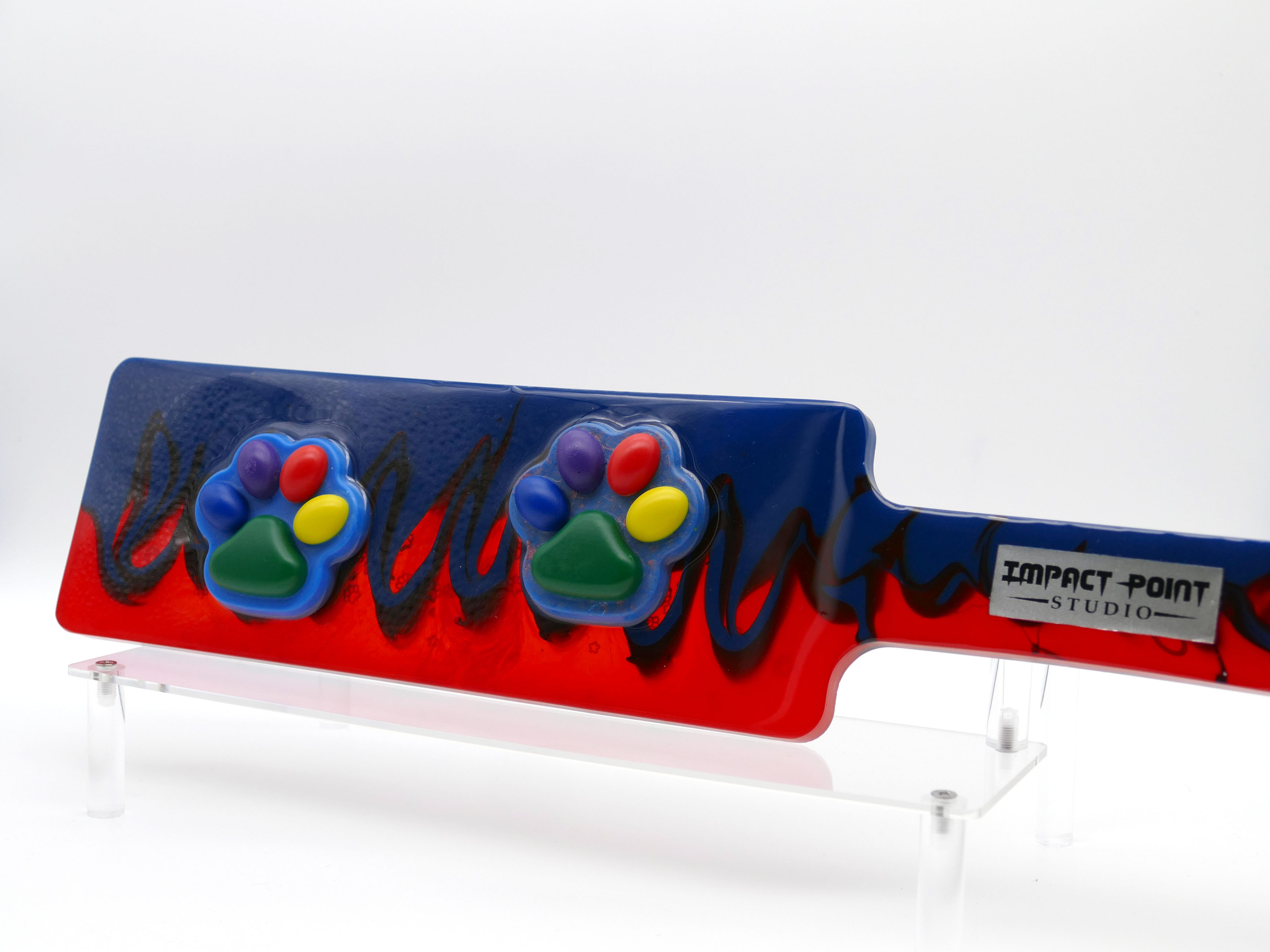 Colorful Paw Print Paddle