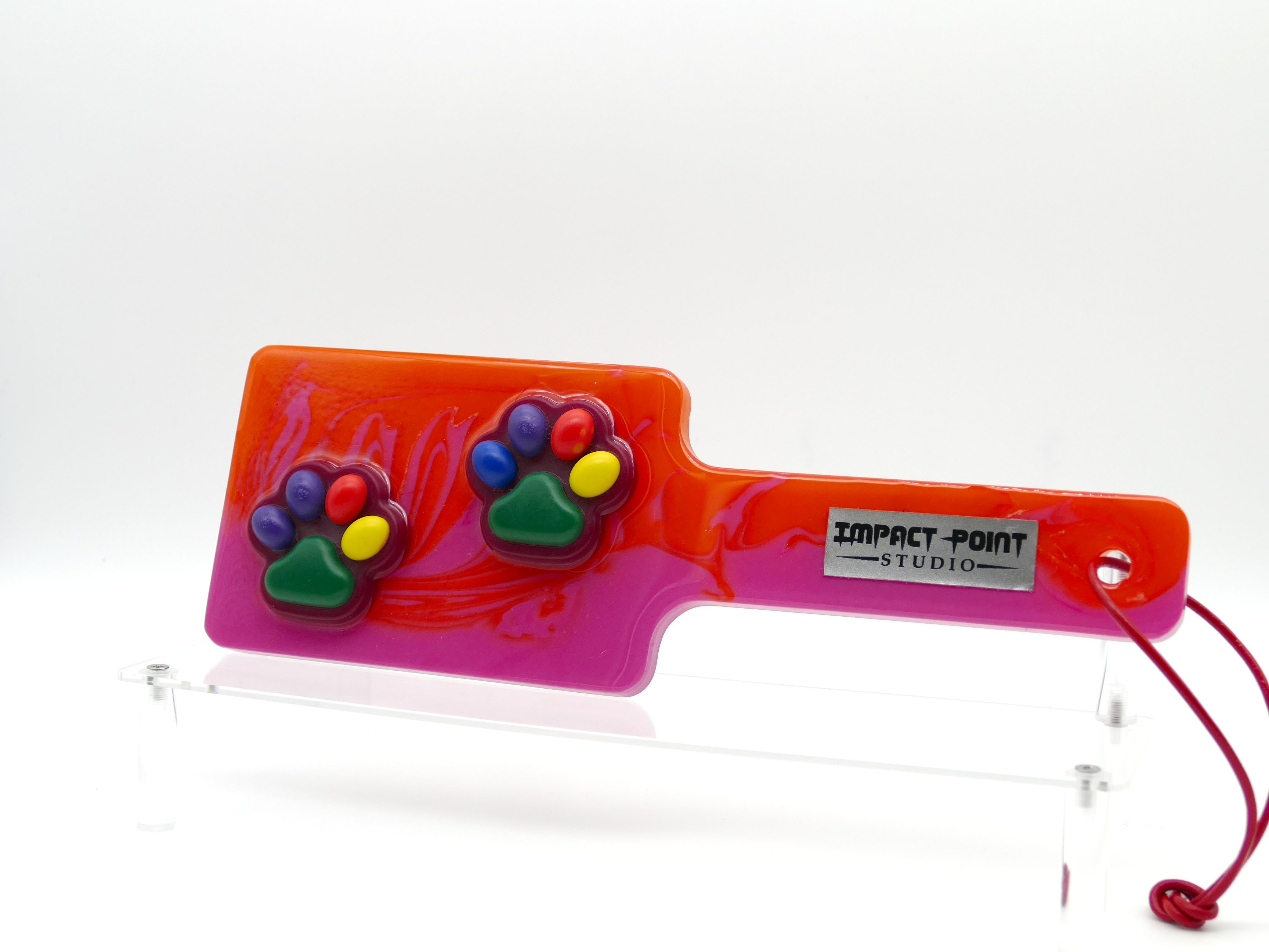 Colorful Paw Print Paddle