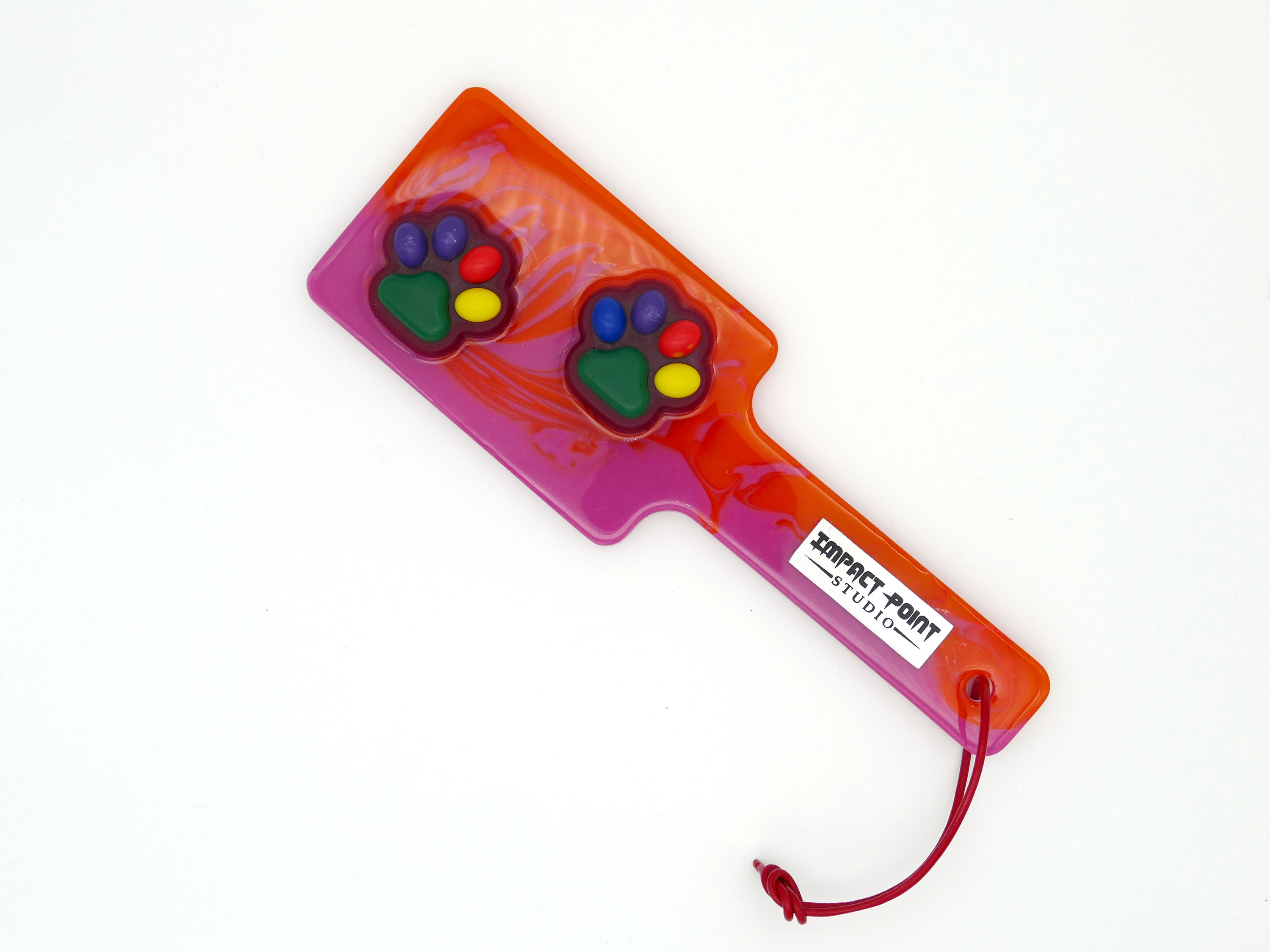 Colorful Paw Print Paddle