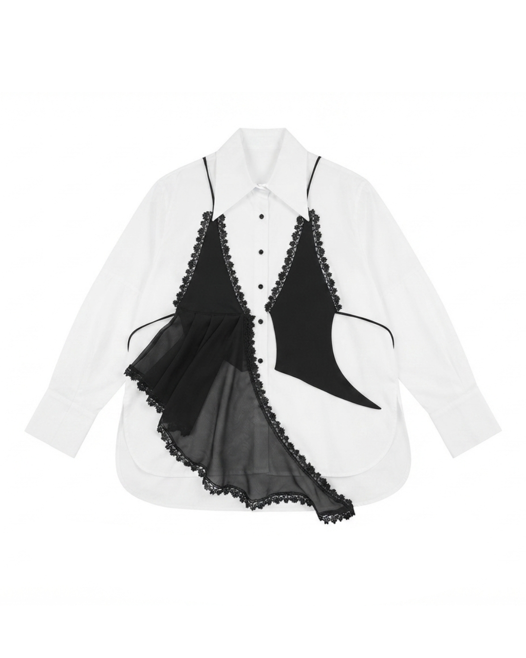 Layered Contrast Blouse
