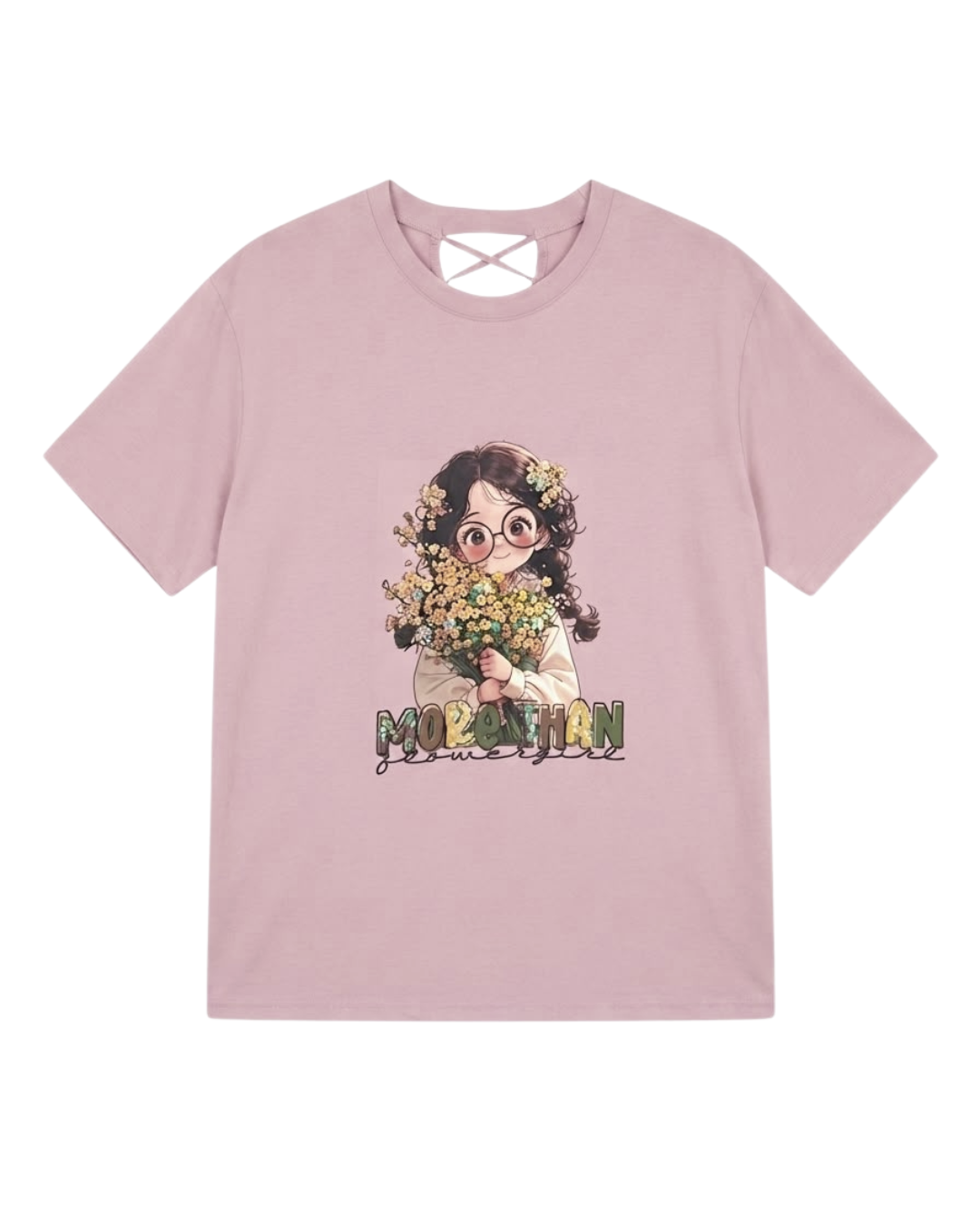Cartoon Girl Graphic T-Shirt