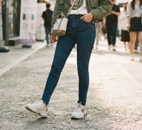 High-Waisted Skinny Jeans (XS)