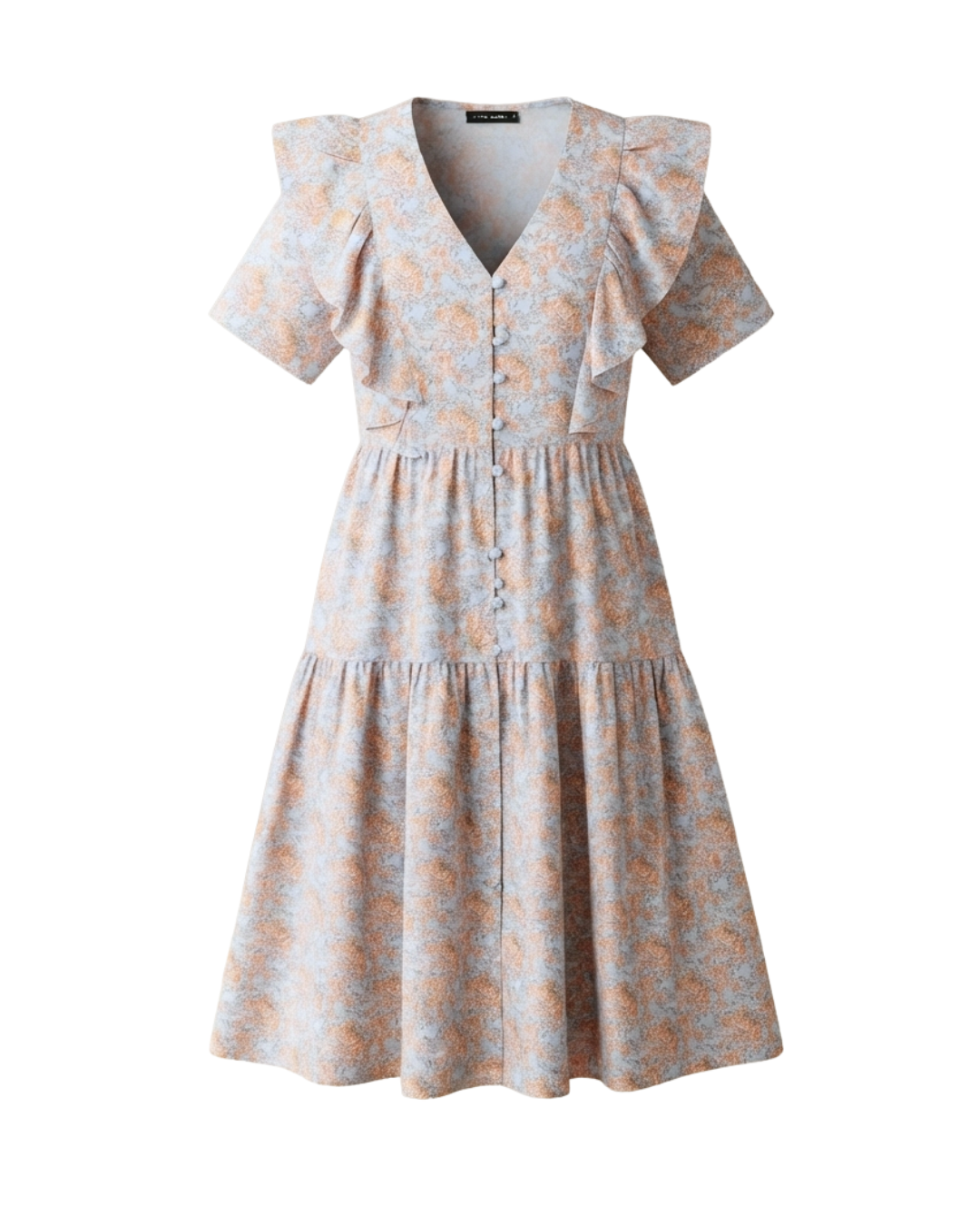 Floral Ruffle Midi Dress