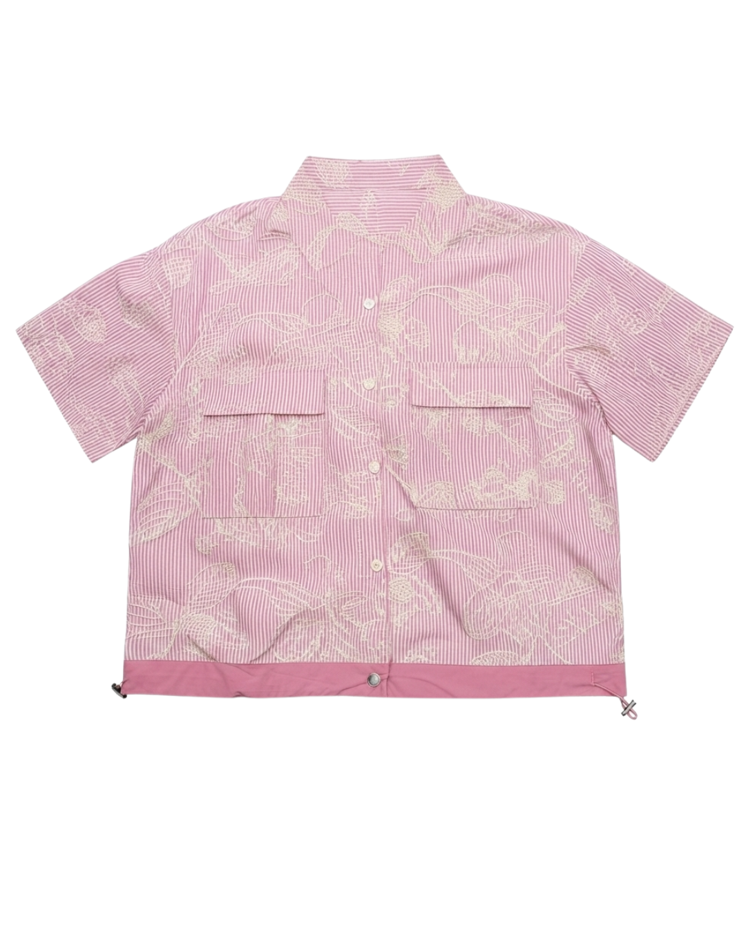 Floral Stripe Short Sleeve Shirt