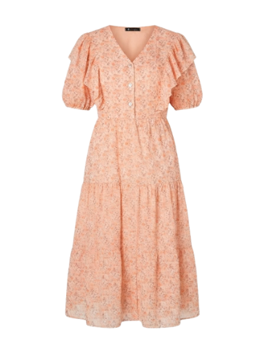 Floral Ruffle Midi Dress