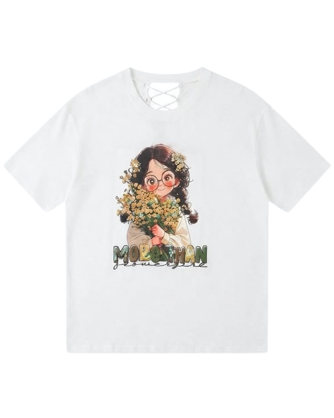 Cartoon Girl Graphic T-Shirt