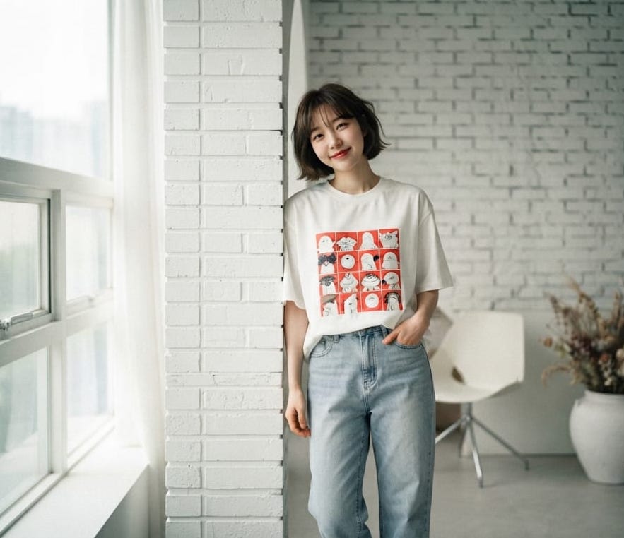 Cartoon Dog Faces T-Shirt