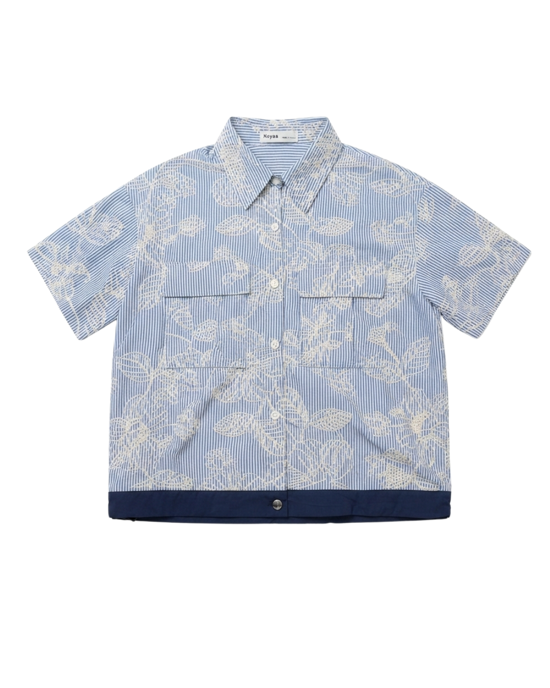 Floral Stripe Short Sleeve Shirt