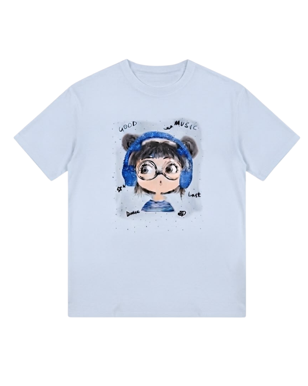 Girl Headphones Graphic Tee