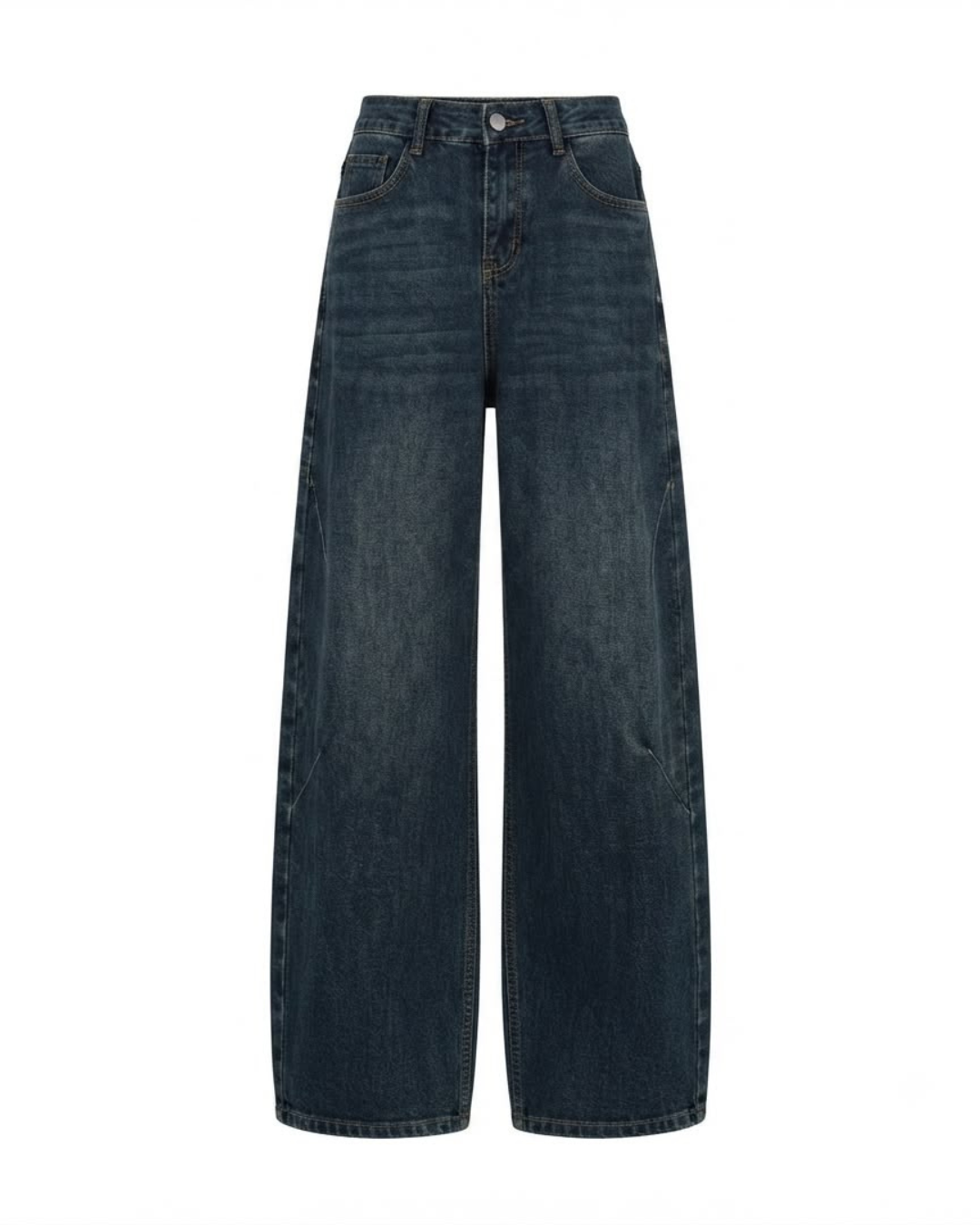 Wide-Leg Denim Jeans