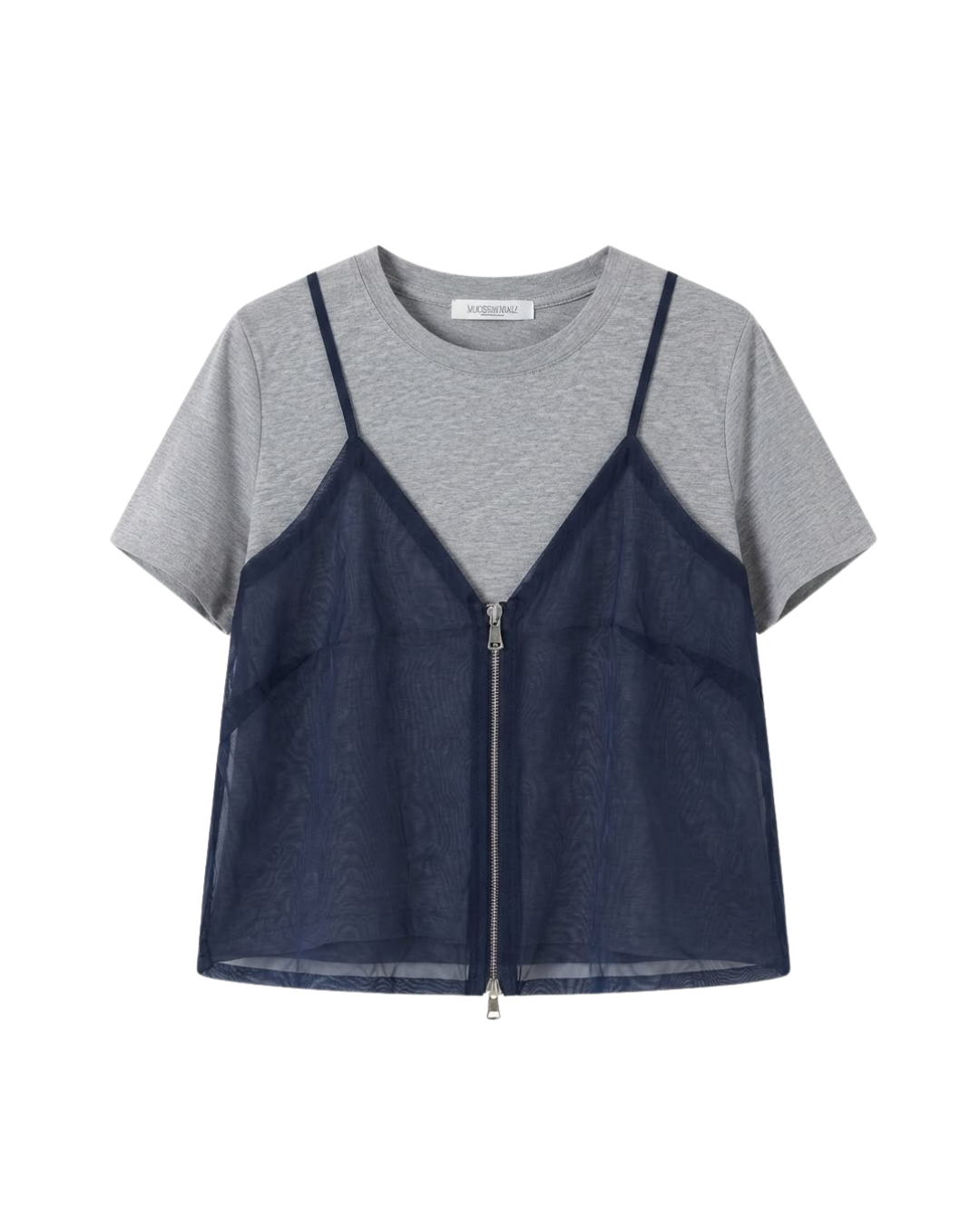 Layered Mesh Panel Tee