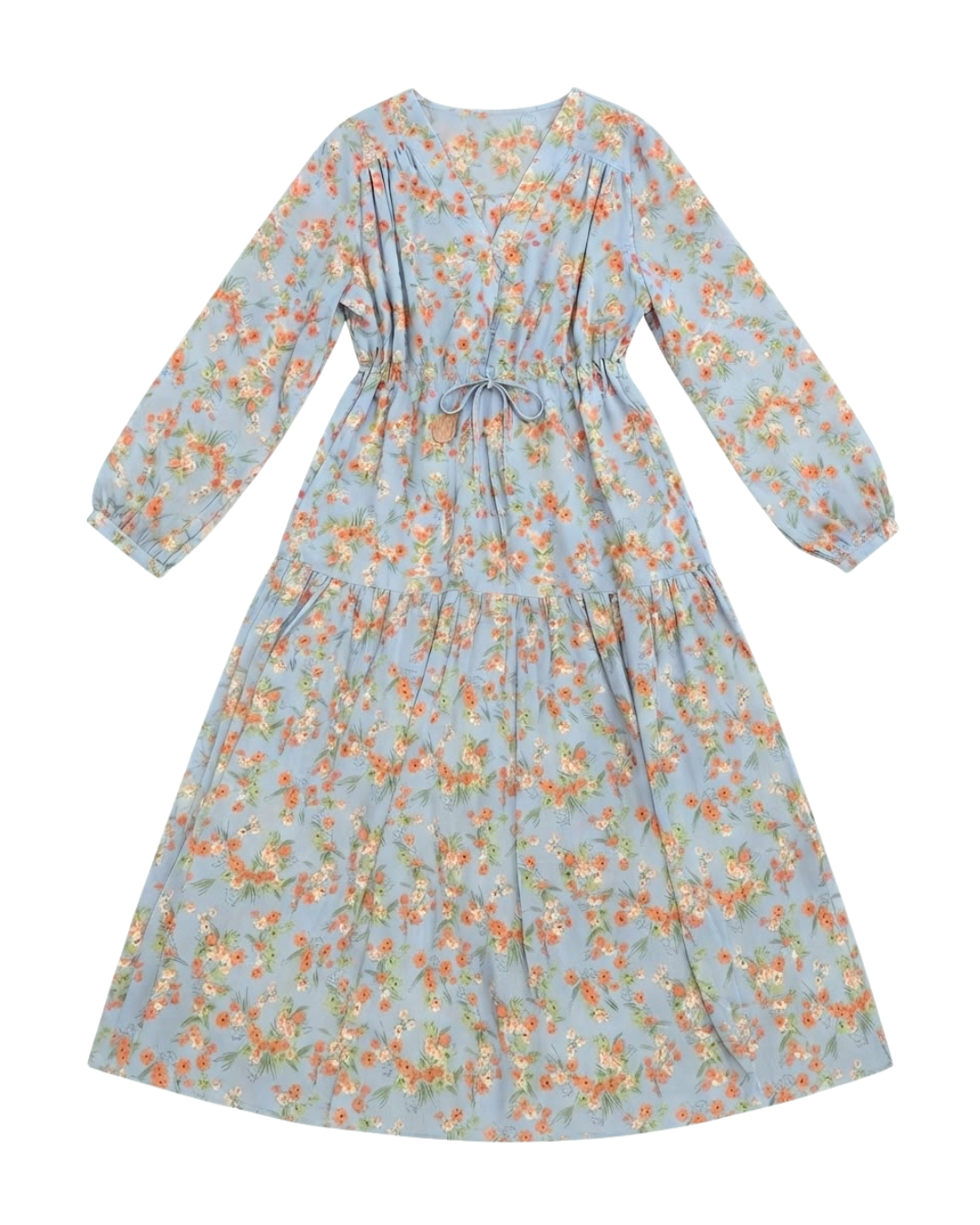Floral Chiffon Maxi Dress
