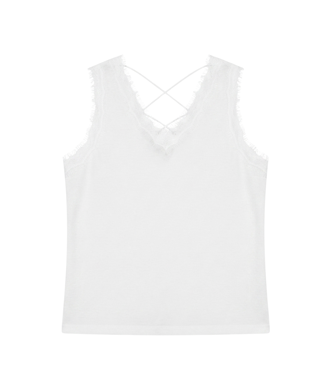 Lace-Trim Tank Top