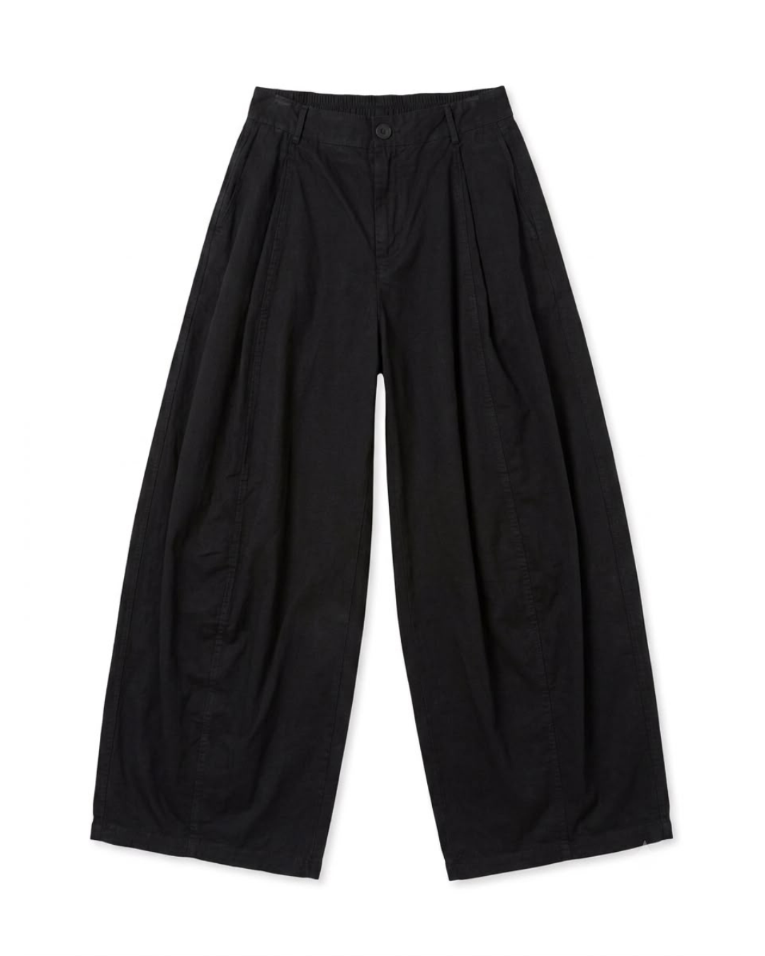 Wide-Leg Khaki Trousers