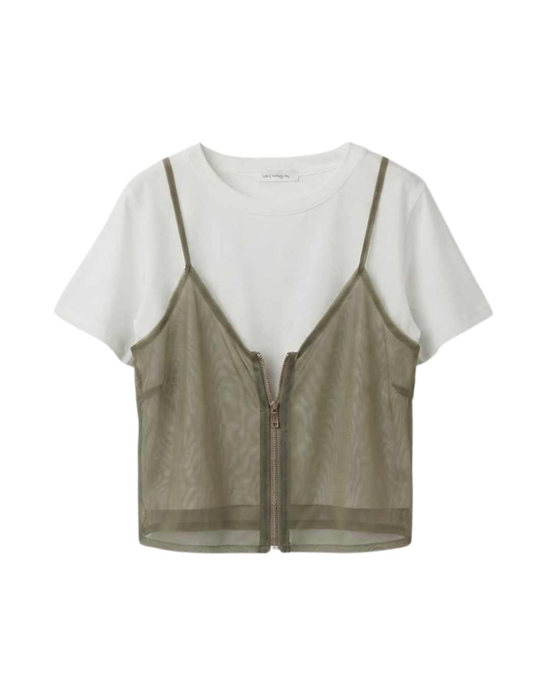 Layered Mesh Panel Tee